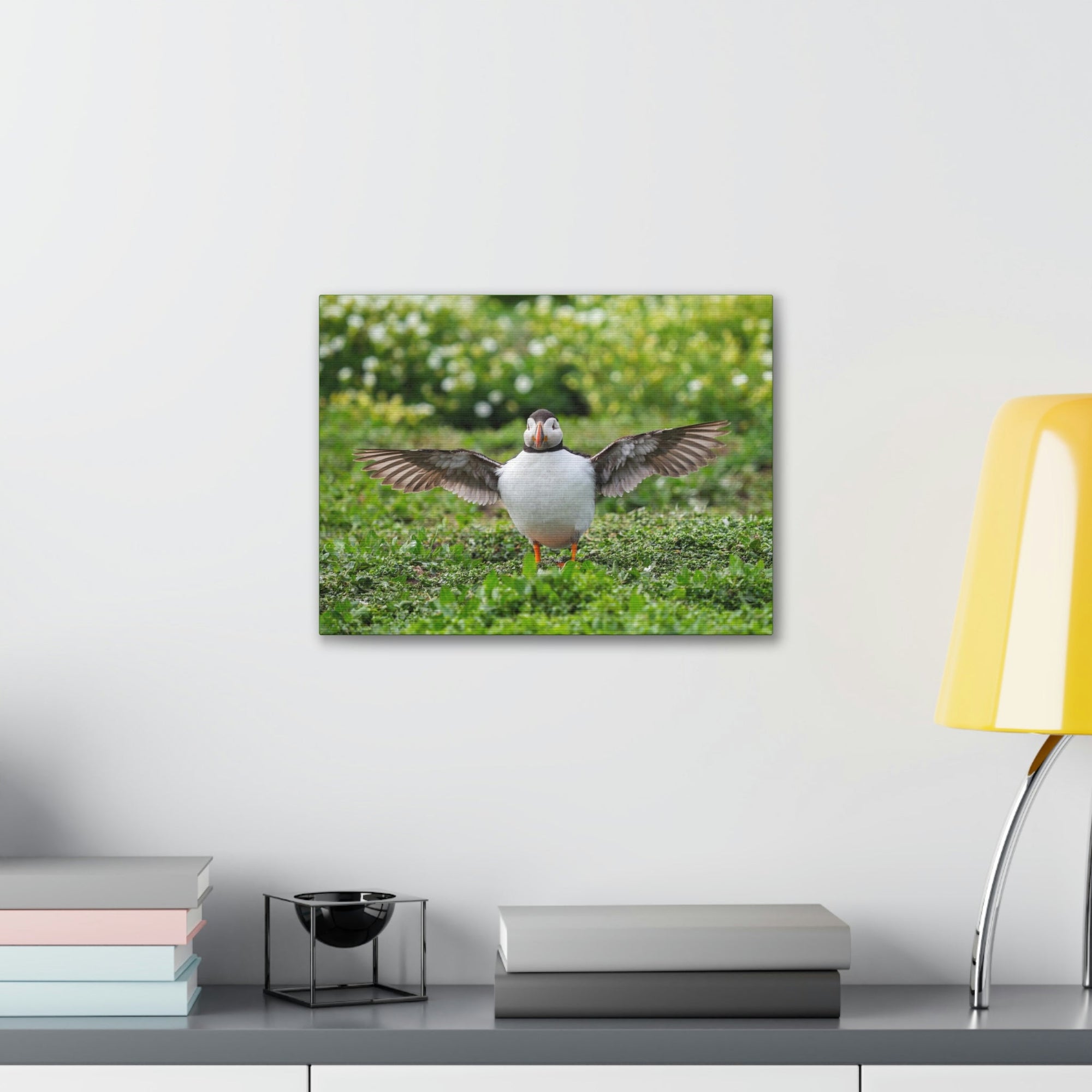 Funny Atlantic Puffin Outside Wall Art Ready to Hang Unframed-Express Your Love Gifts