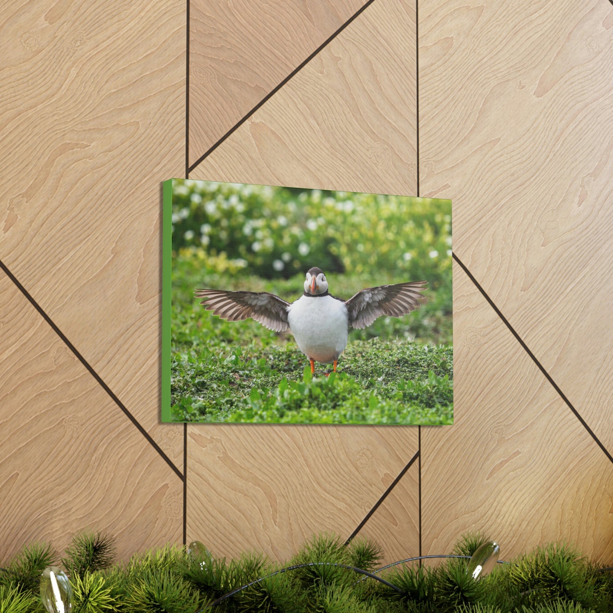 Funny Atlantic Puffin Outside Wall Art Ready to Hang Unframed-Express Your Love Gifts