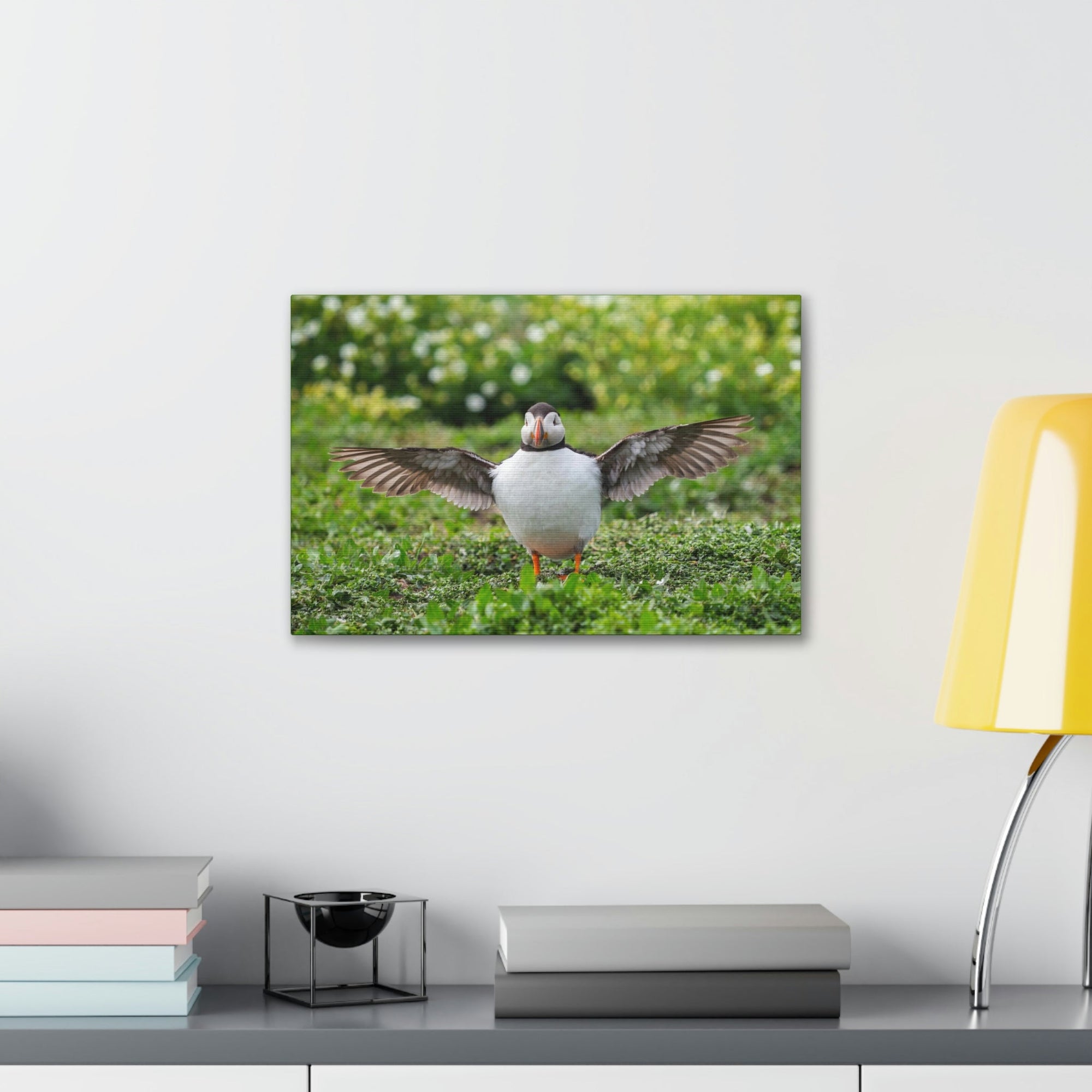 Funny Atlantic Puffin Outside Wall Art Ready to Hang Unframed-Express Your Love Gifts