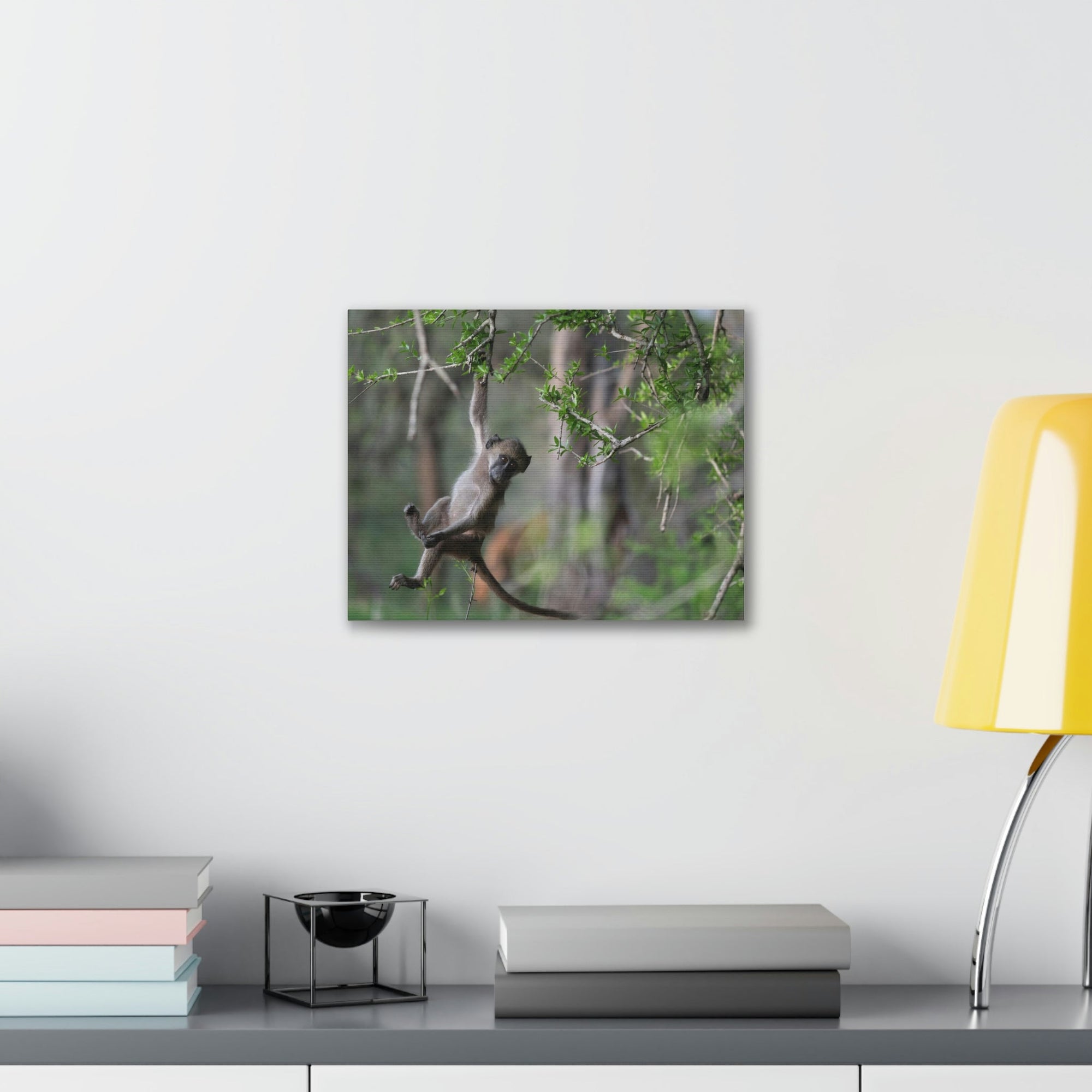 Funny Baboon Outside Wall Art Ready to Hang Unframed-Express Your Love Gifts