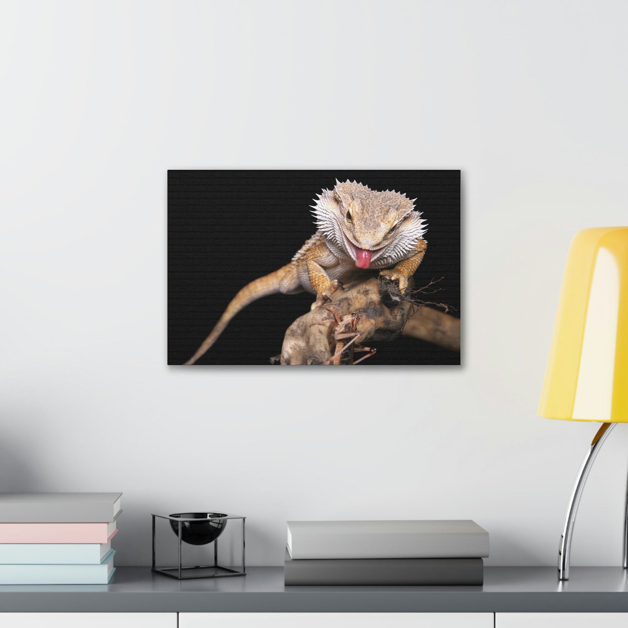 Scripture Walls Funny Bearded Dragon Print Animal Wall Art Wildlife Canvas Prints Wall Art Ready to Hang Unframed-Express Your Love Gifts