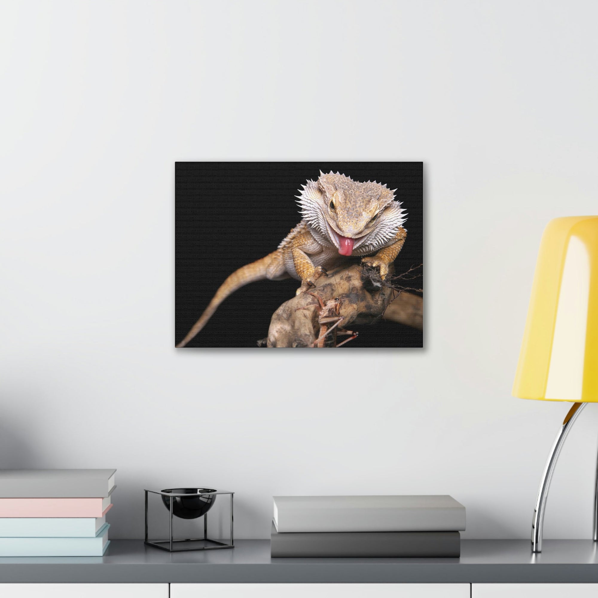 Scripture Walls Funny Bearded Dragon Print Animal Wall Art Wildlife Canvas Prints Wall Art Ready to Hang Unframed-Express Your Love Gifts