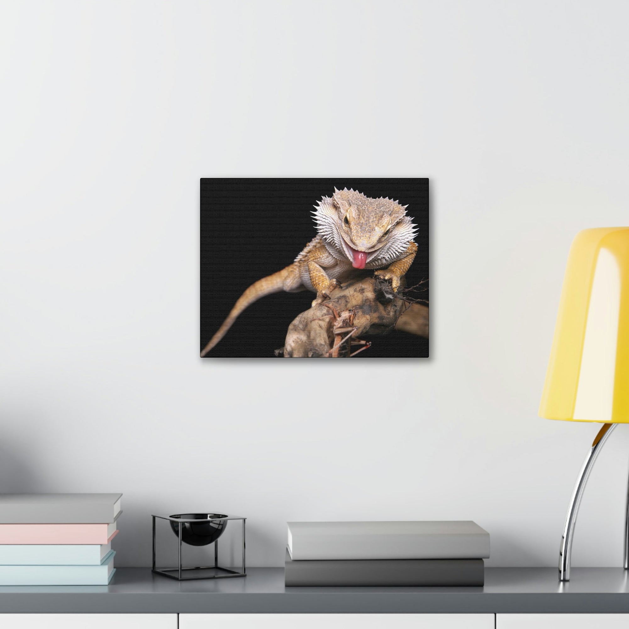 Scripture Walls Funny Bearded Dragon Print Animal Wall Art Wildlife Canvas Prints Wall Art Ready to Hang Unframed-Express Your Love Gifts