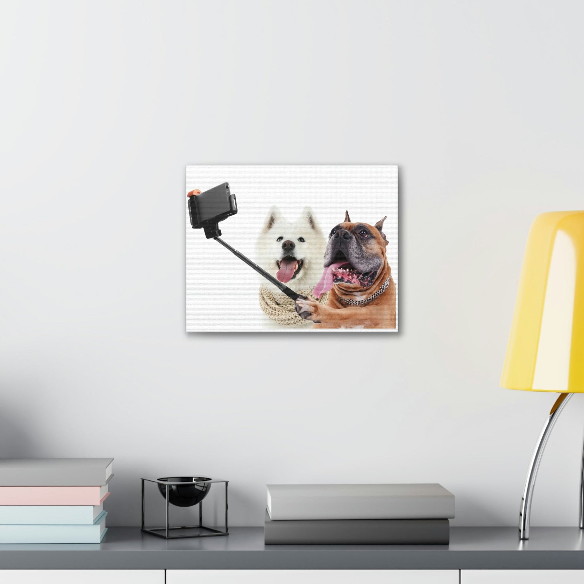 Funny Husky Silly Husky Couple Outside Wall Art Ready to Hang Unframed-Express Your Love Gifts