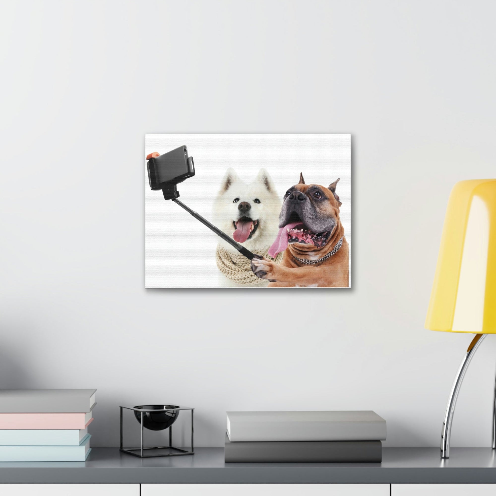 Funny Husky Silly Husky Couple Outside Wall Art Ready to Hang Unframed-Express Your Love Gifts