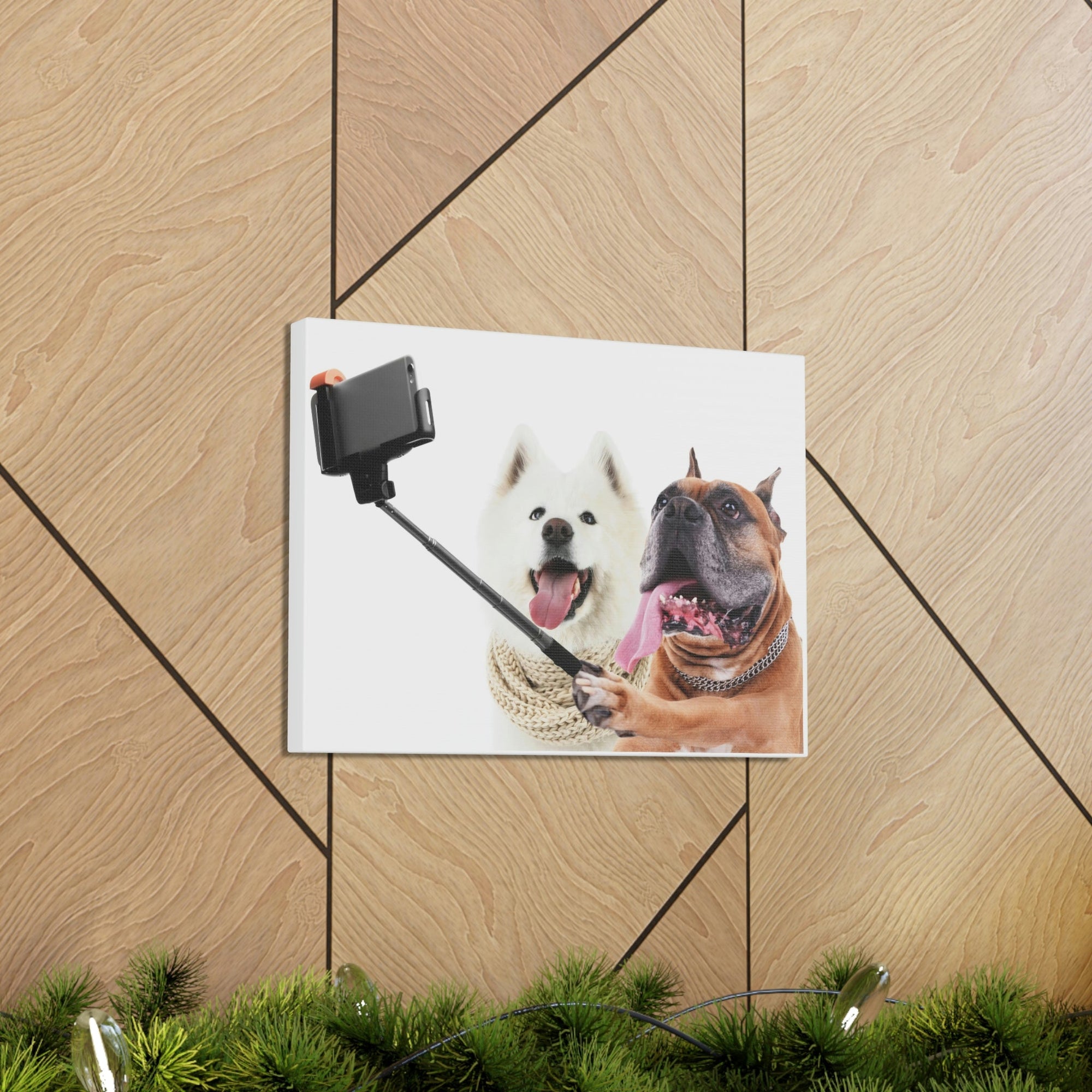 Funny Husky Silly Husky Couple Outside Wall Art Ready to Hang Unframed-Express Your Love Gifts