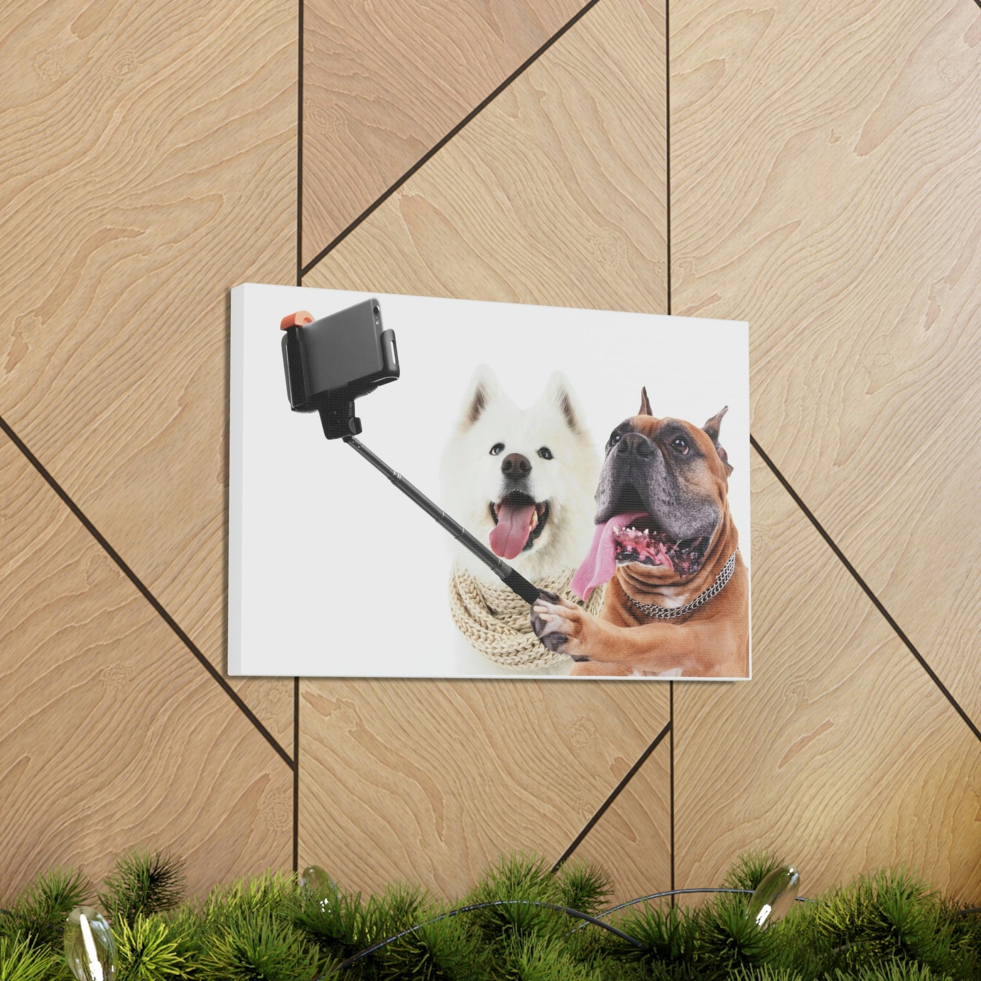 Funny Husky Silly Husky Couple Outside Wall Art Ready to Hang Unframed-Express Your Love Gifts