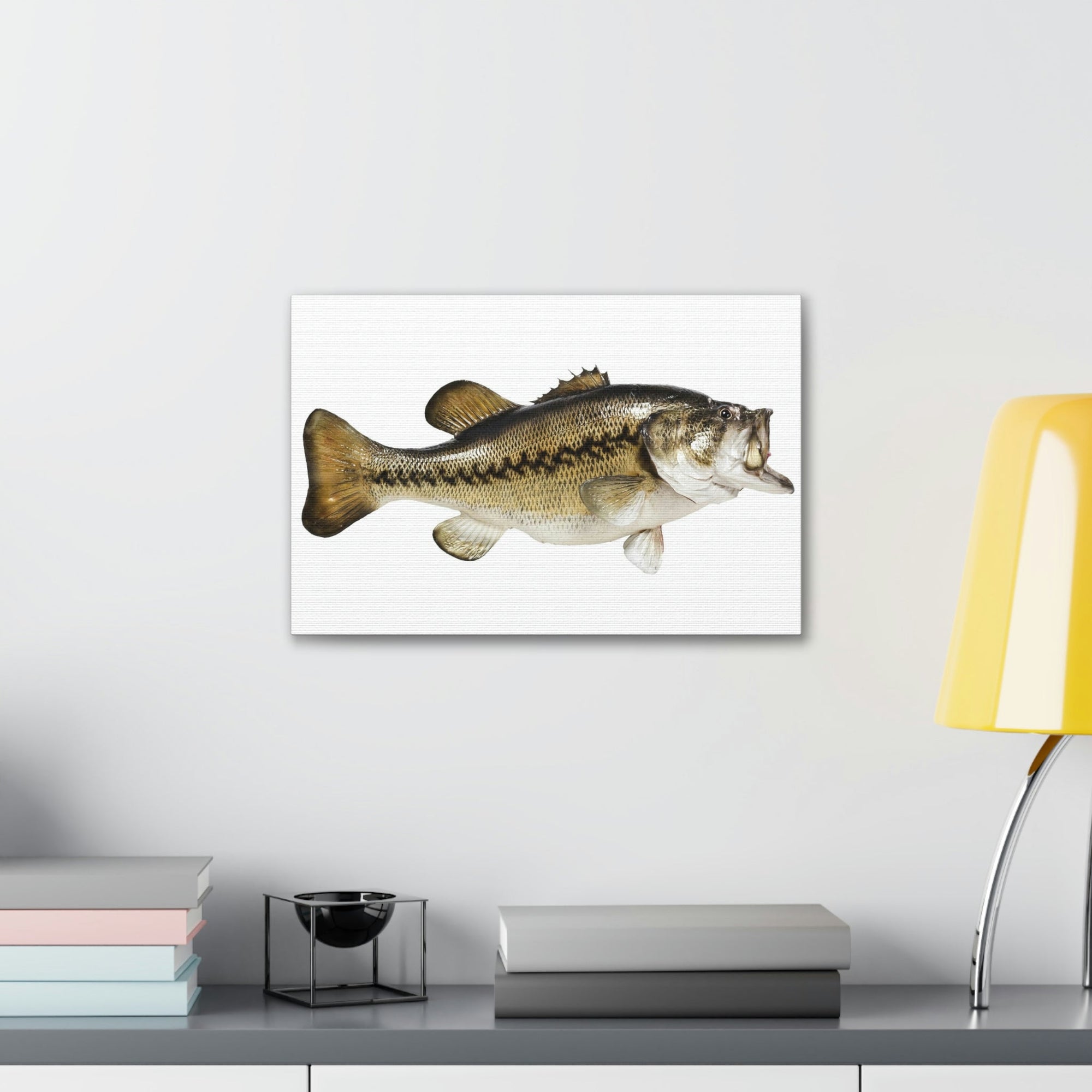 Scripture Walls Funny Isolated Bass Print Animal Wall Art Wildlife Canvas Prints Wall Art Ready to Hang Unframed-Express Your Love Gifts