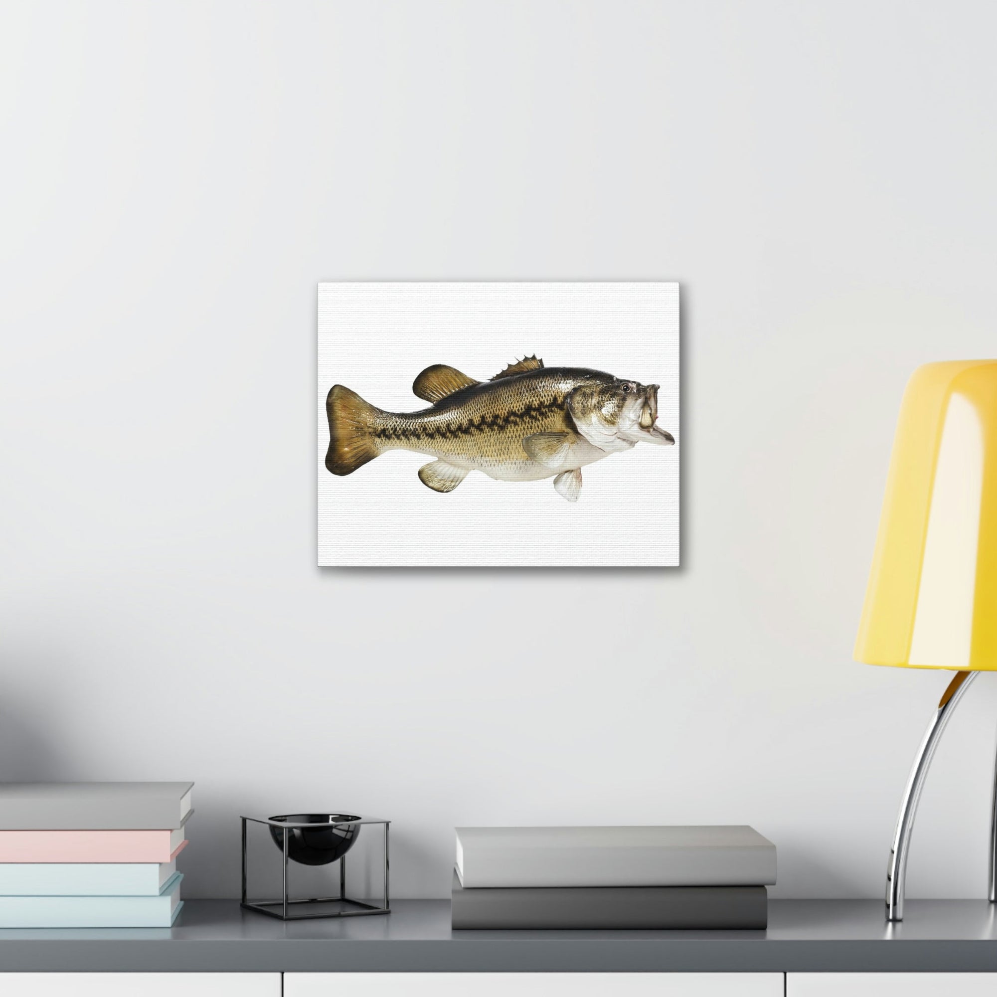 Scripture Walls Funny Isolated Bass Print Animal Wall Art Wildlife Canvas Prints Wall Art Ready to Hang Unframed-Express Your Love Gifts