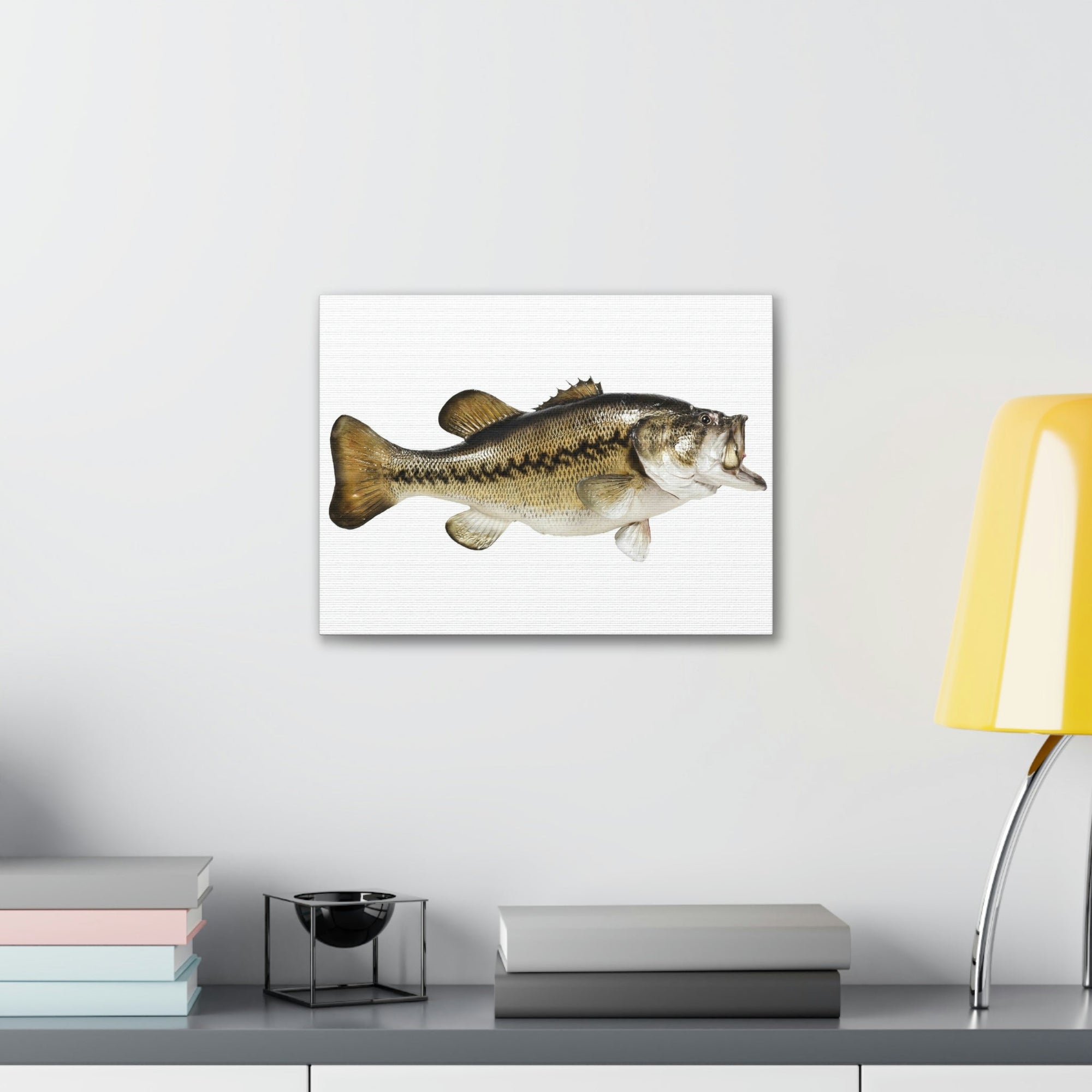 Scripture Walls Funny Isolated Bass Print Animal Wall Art Wildlife Canvas Prints Wall Art Ready to Hang Unframed-Express Your Love Gifts