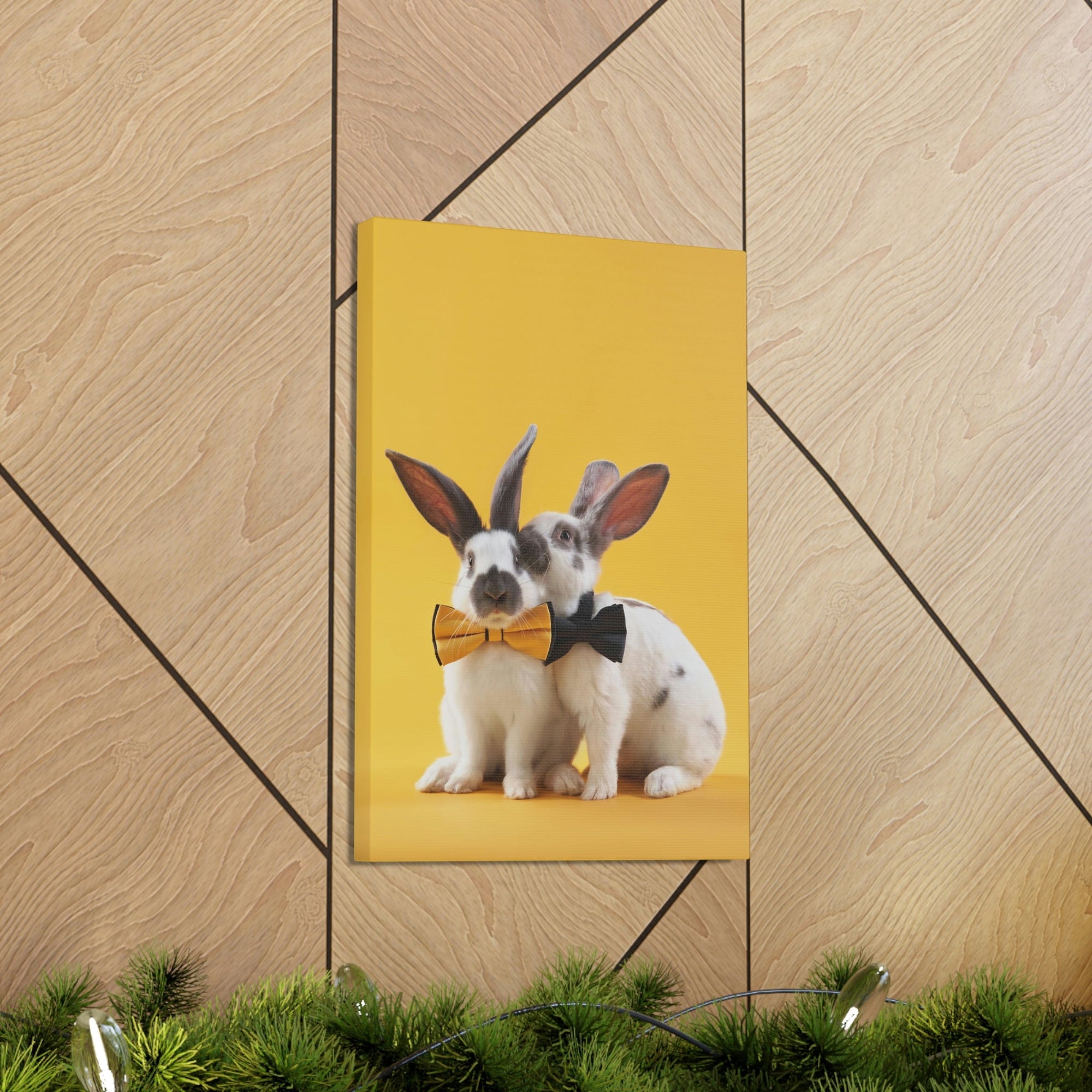 Funny Rabbit Silly Rabbit Couple Wall Art Ready to Hang Unframed-Express Your Love Gifts