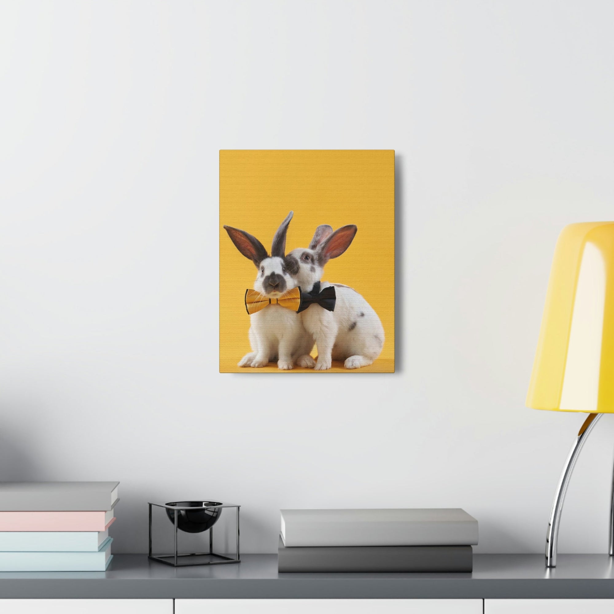 Funny Rabbit Silly Rabbit Couple Wall Art Ready to Hang Unframed-Express Your Love Gifts