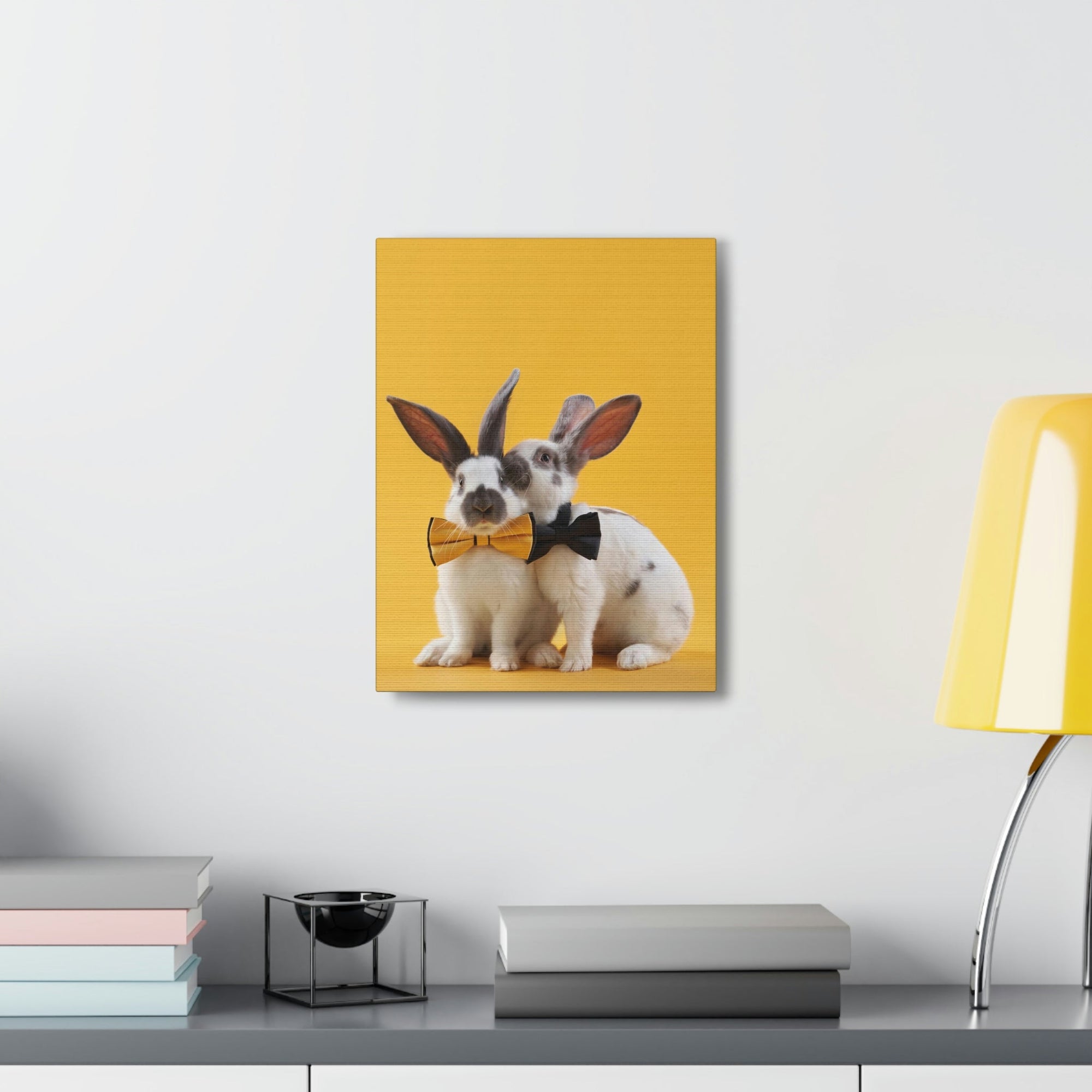 Funny Rabbit Silly Rabbit Couple Wall Art Ready to Hang Unframed-Express Your Love Gifts