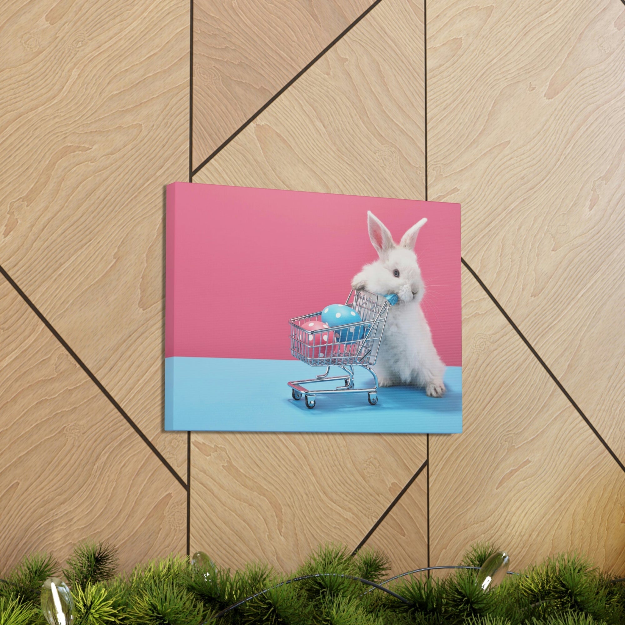 Funny Rabbit Silly Rabbit Inside Wall Art Ready to Hang Unframed-Express Your Love Gifts