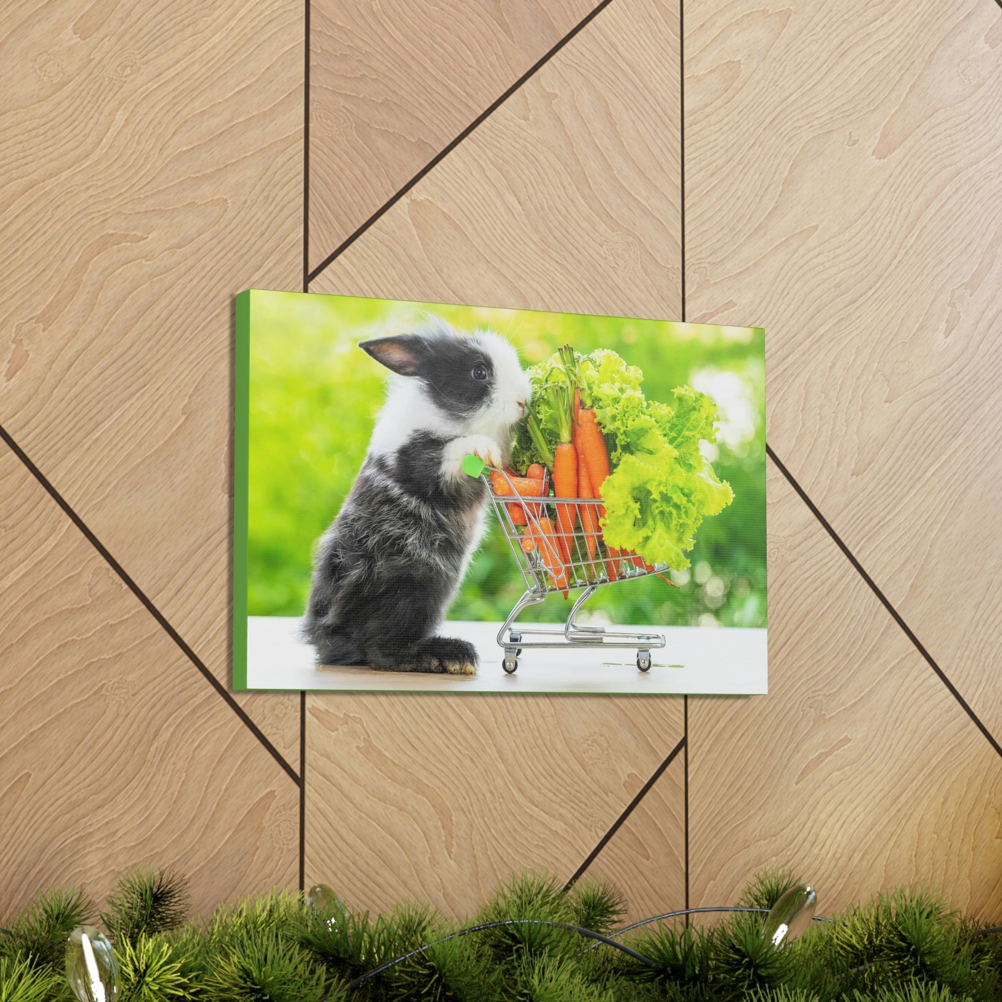 Funny Rabbit Silly Rabbit Outside Wall Art Ready to Hang Unframed-Express Your Love Gifts