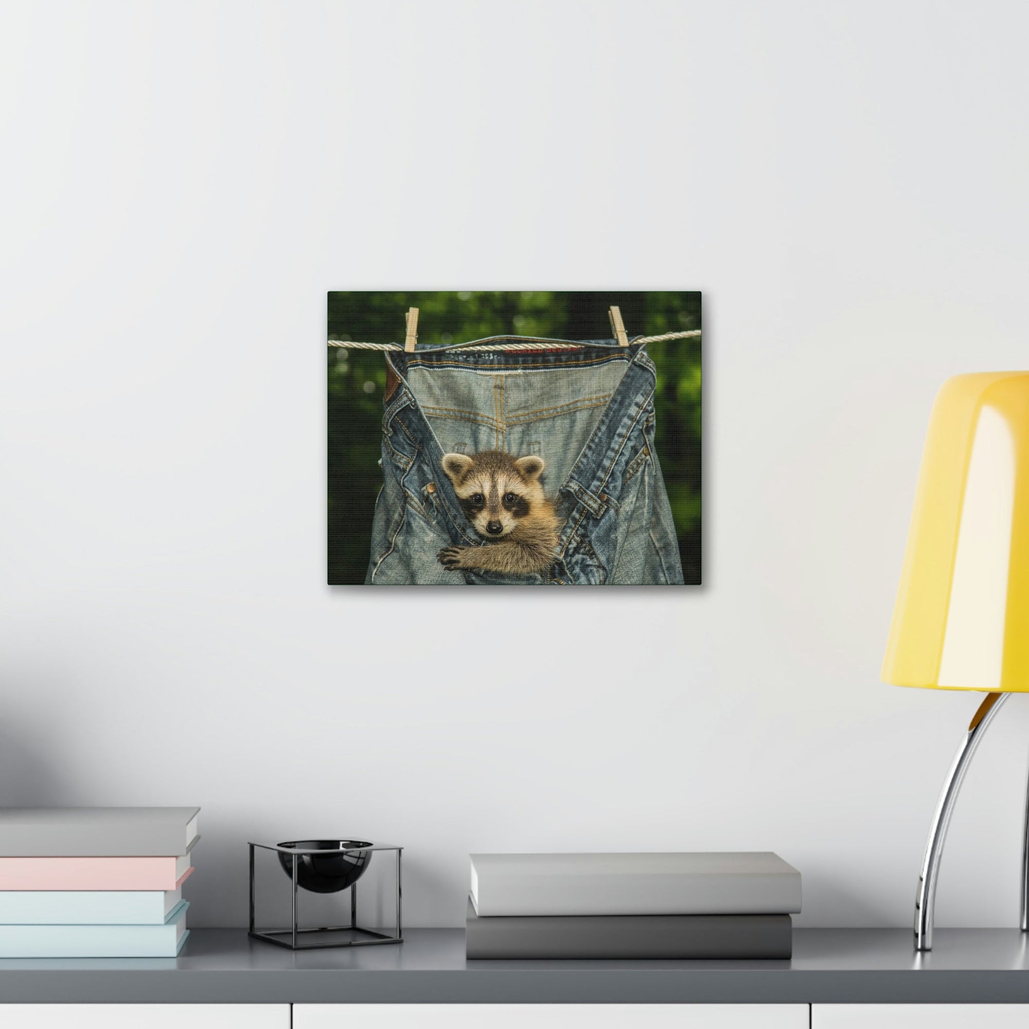 Funny Raccoon Silly Raccoon Outside Wall Art Ready to Hang Unframed-Express Your Love Gifts