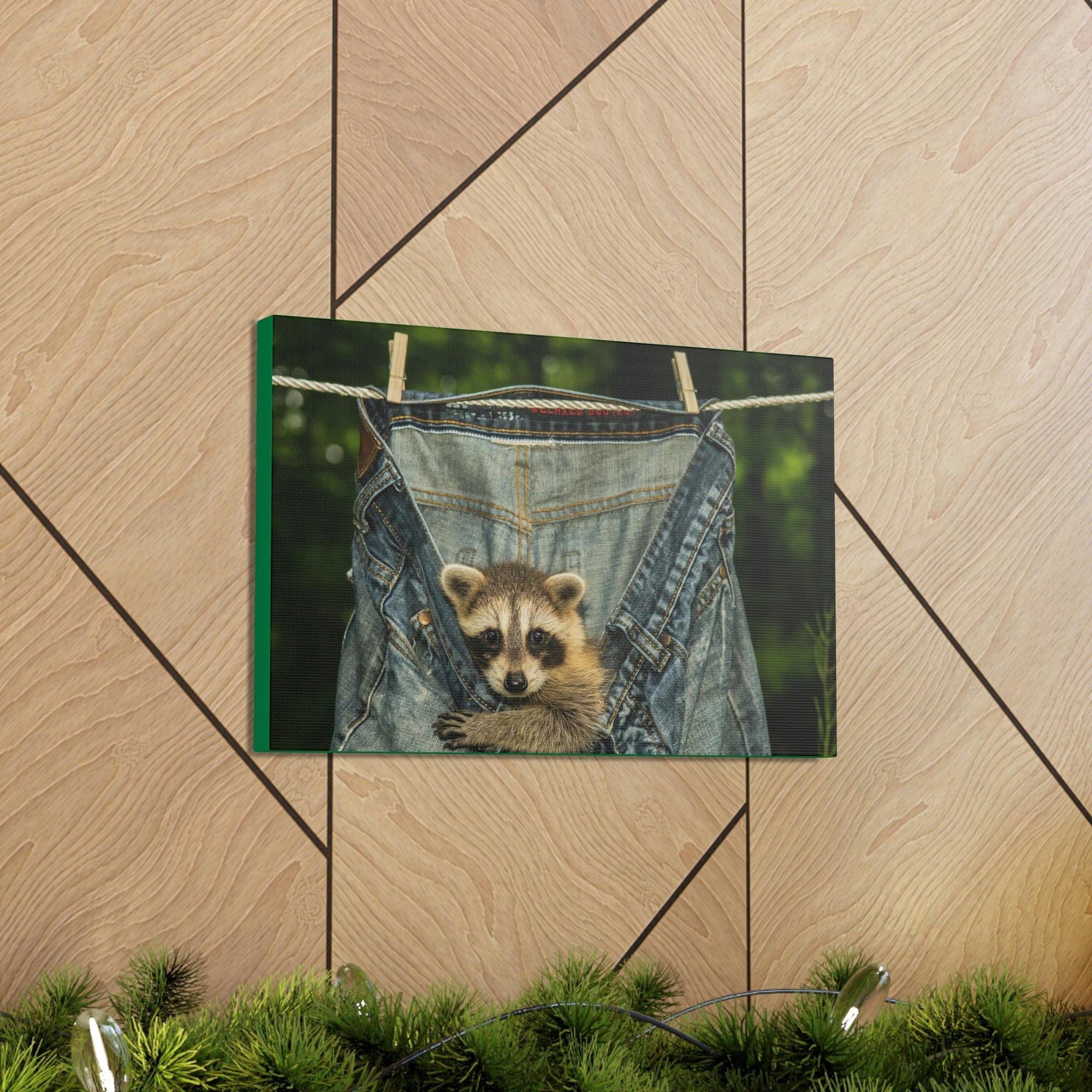 Funny Raccoon Silly Raccoon Outside Wall Art Ready to Hang Unframed-Express Your Love Gifts