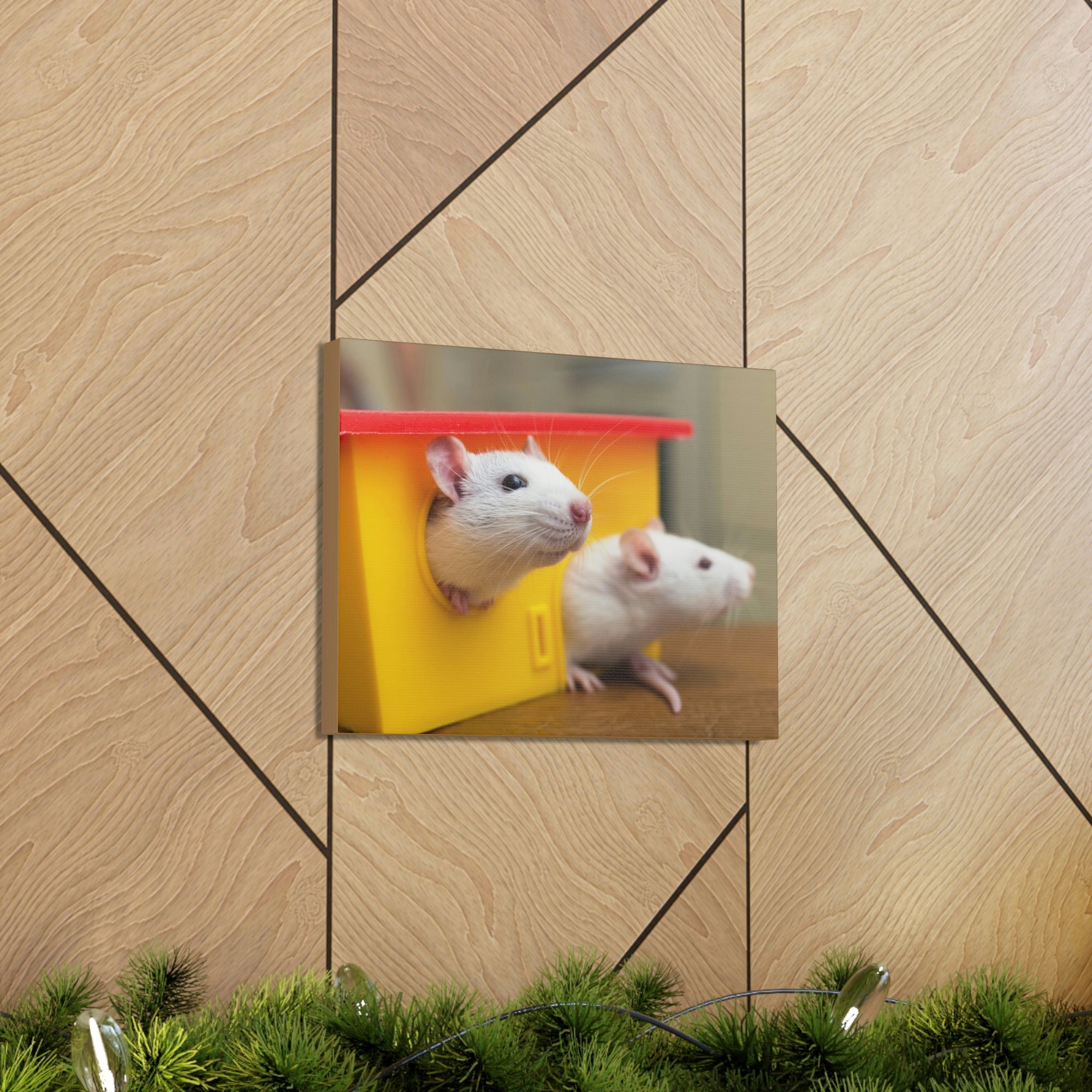 Funny Rat Couple of Silly Rat Inside Wall Art Ready to Hang Unframed-Express Your Love Gifts