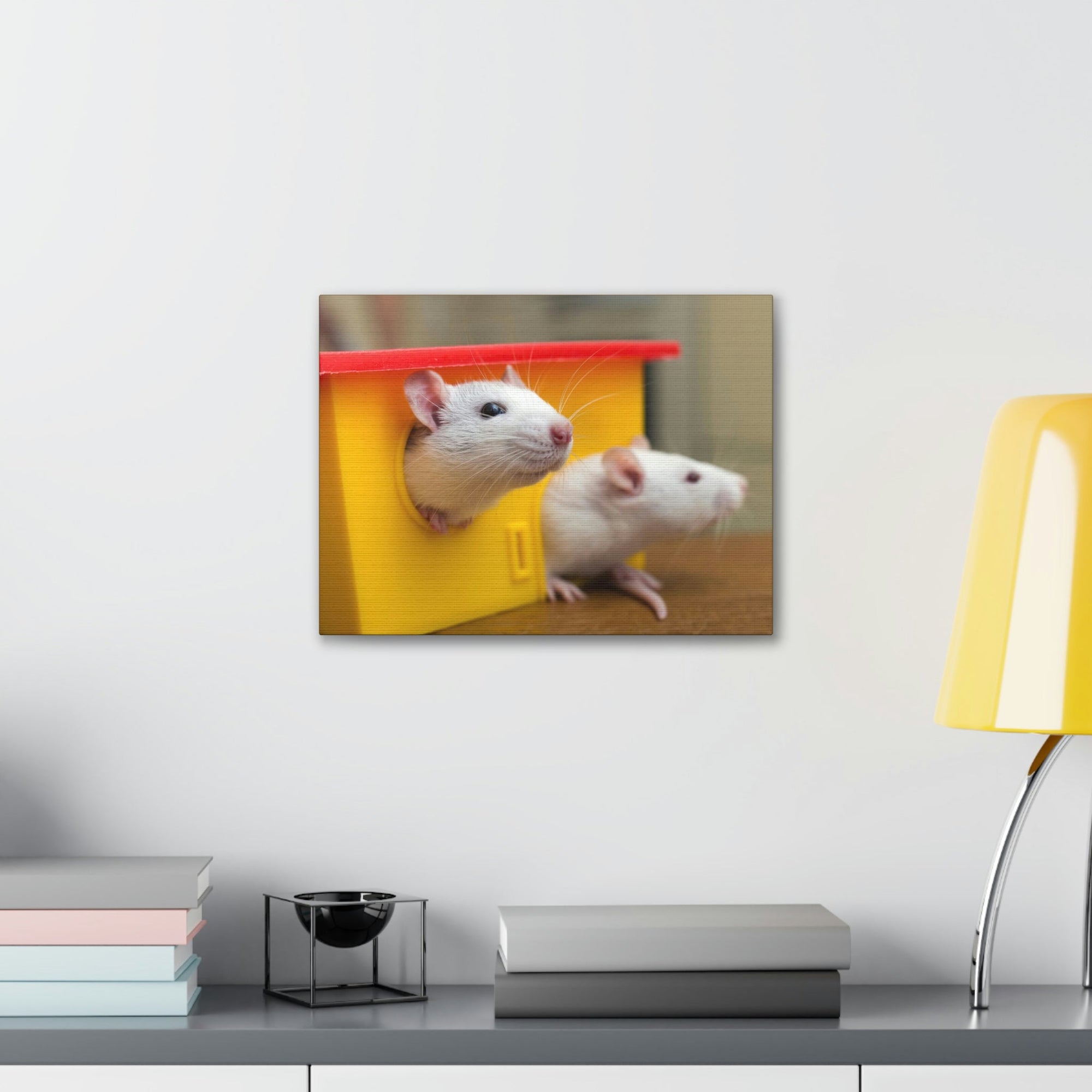 Funny Rat Couple of Silly Rat Inside Wall Art Ready to Hang Unframed-Express Your Love Gifts