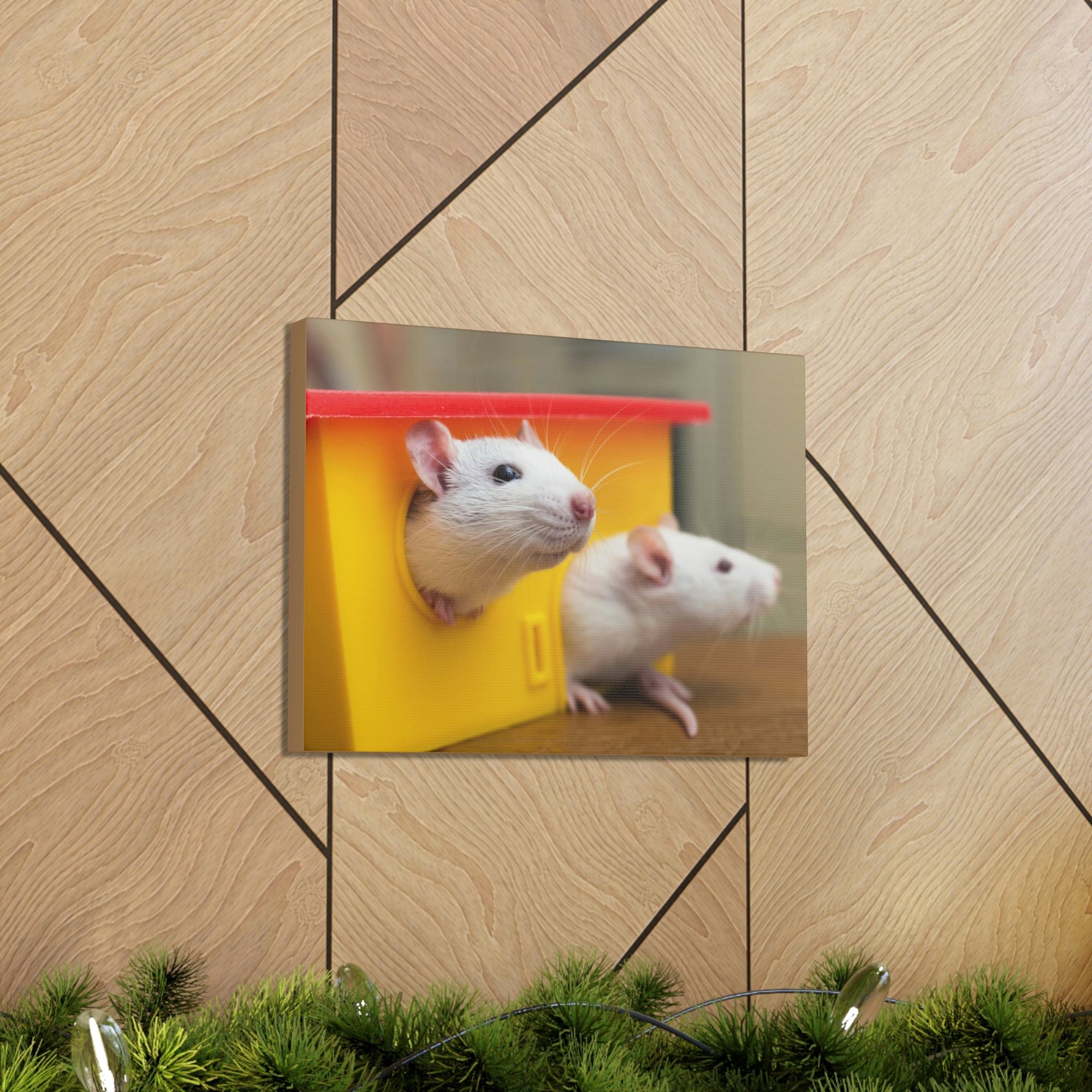 Funny Rat Couple of Silly Rat Inside Wall Art Ready to Hang Unframed-Express Your Love Gifts