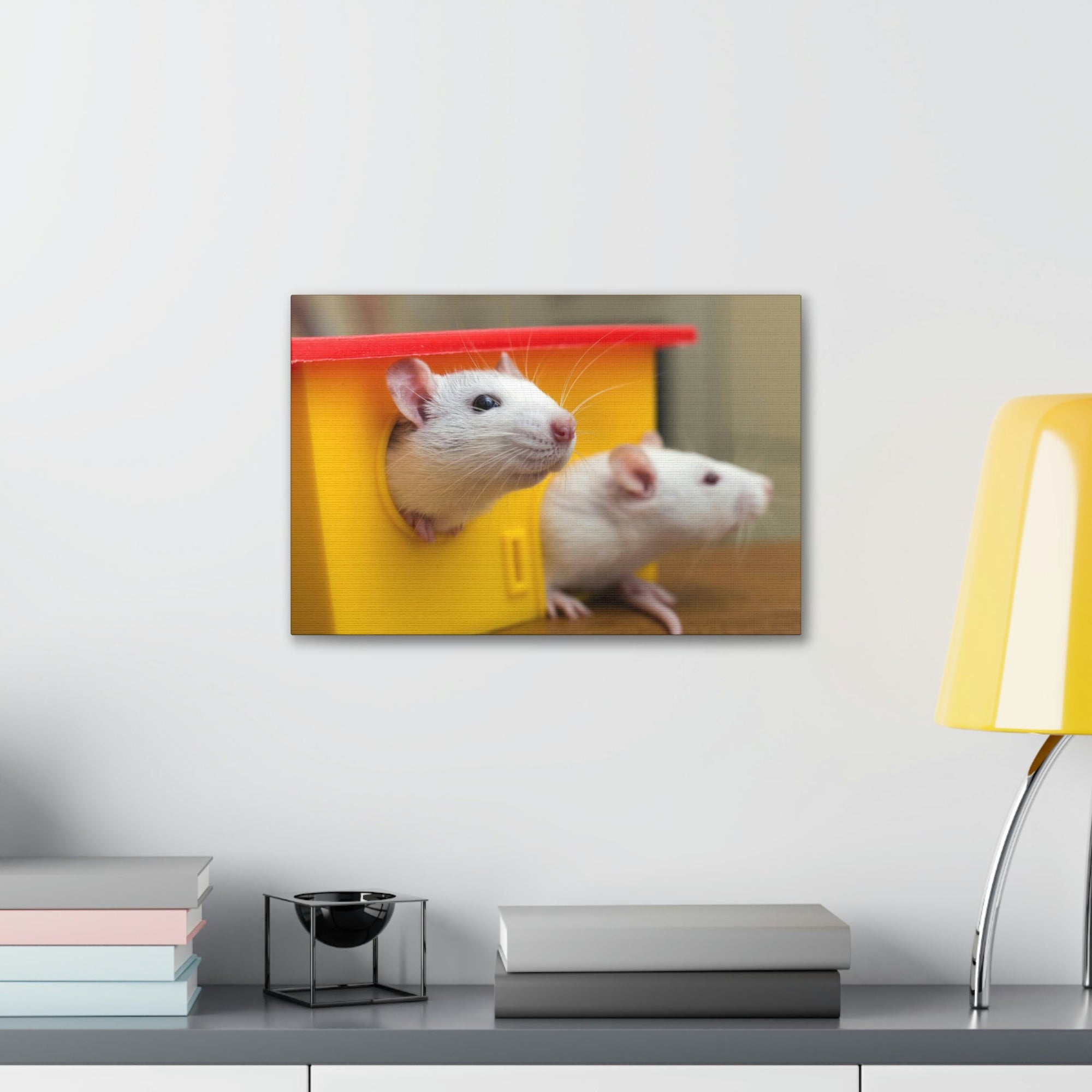 Funny Rat Couple of Silly Rat Inside Wall Art Ready to Hang Unframed-Express Your Love Gifts