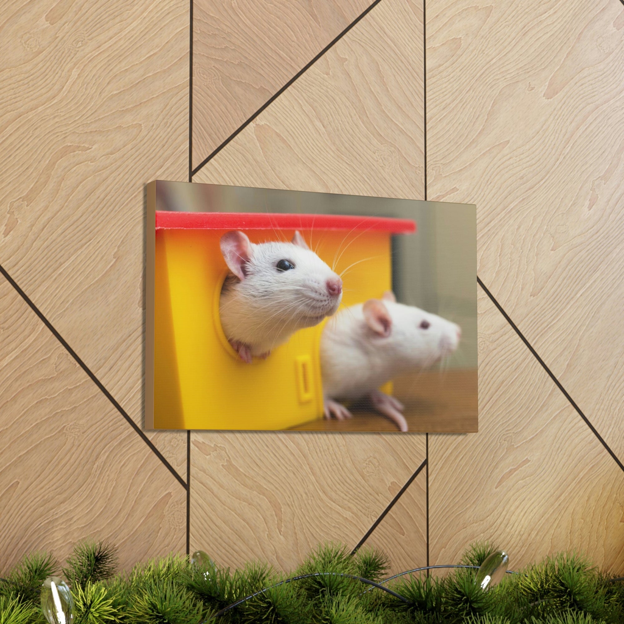 Funny Rat Couple of Silly Rat Inside Wall Art Ready to Hang Unframed-Express Your Love Gifts