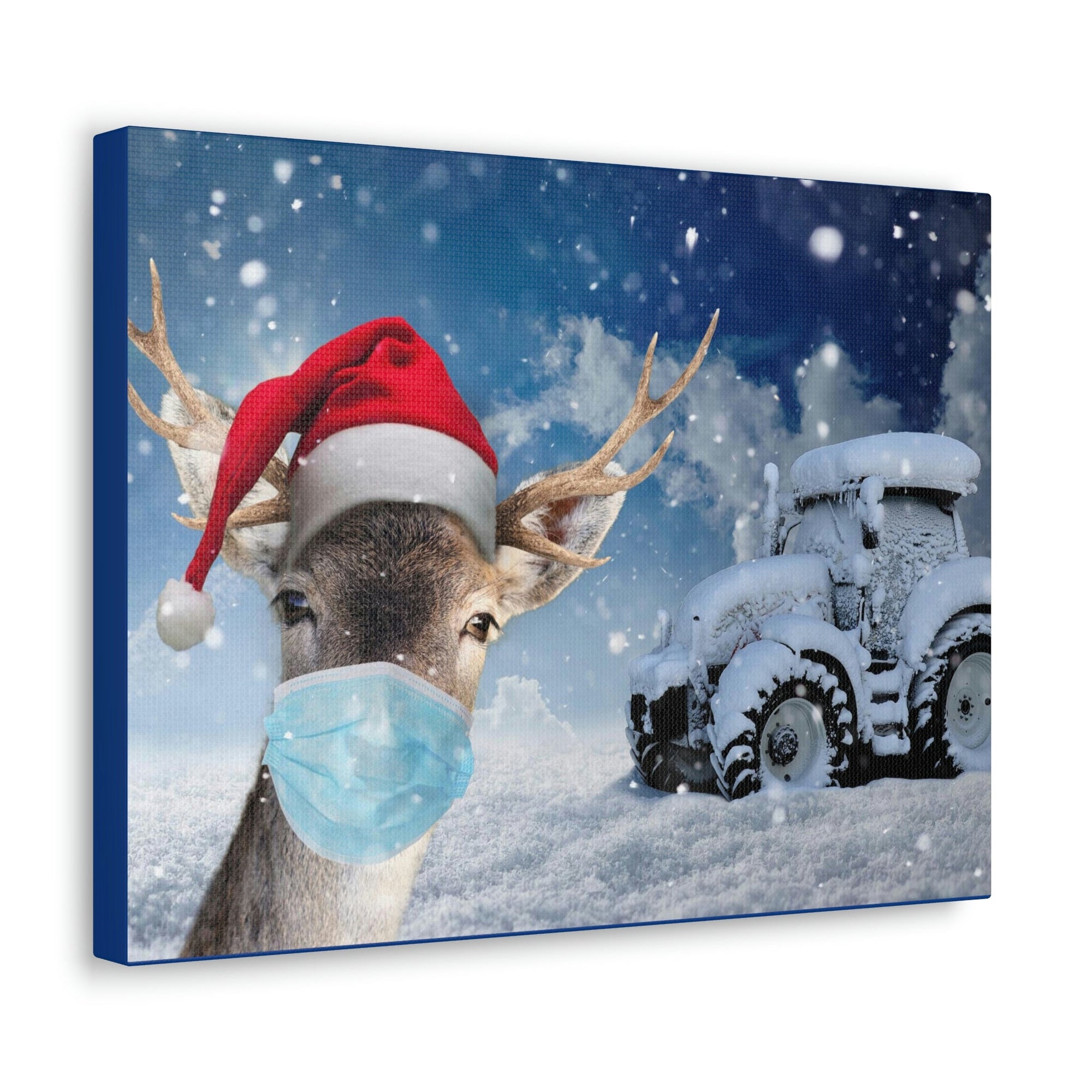 Funny Reindeer Silly Reindeer Outside Wall Art Ready To Hang Unframed-Express Your Love Gifts