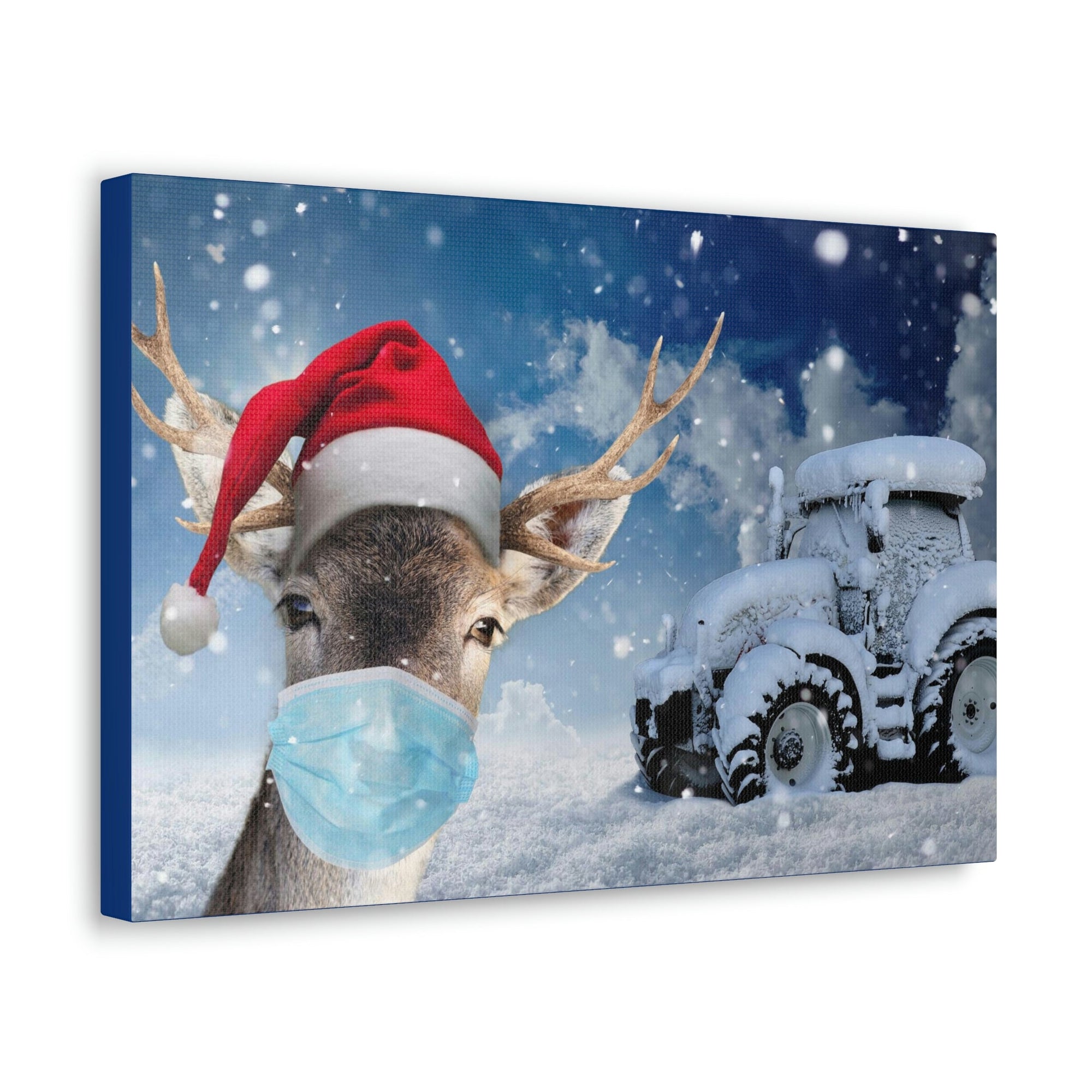 Funny Reindeer Silly Reindeer Outside Wall Art Ready To Hang Unframed-Express Your Love Gifts