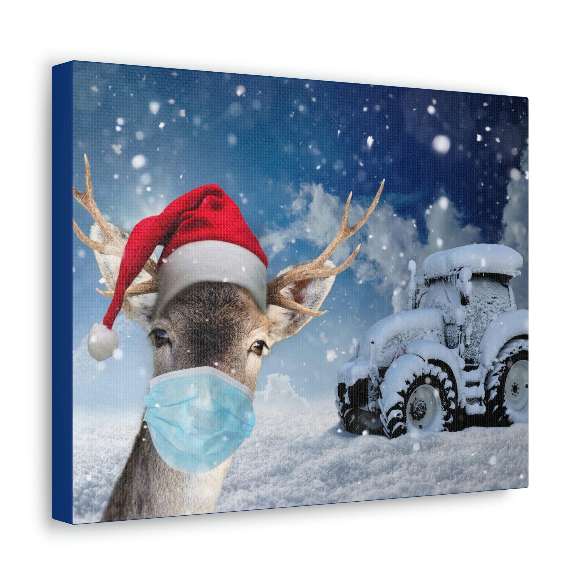 Funny Reindeer Silly Reindeer Outside Wall Art Ready To Hang Unframed-Express Your Love Gifts