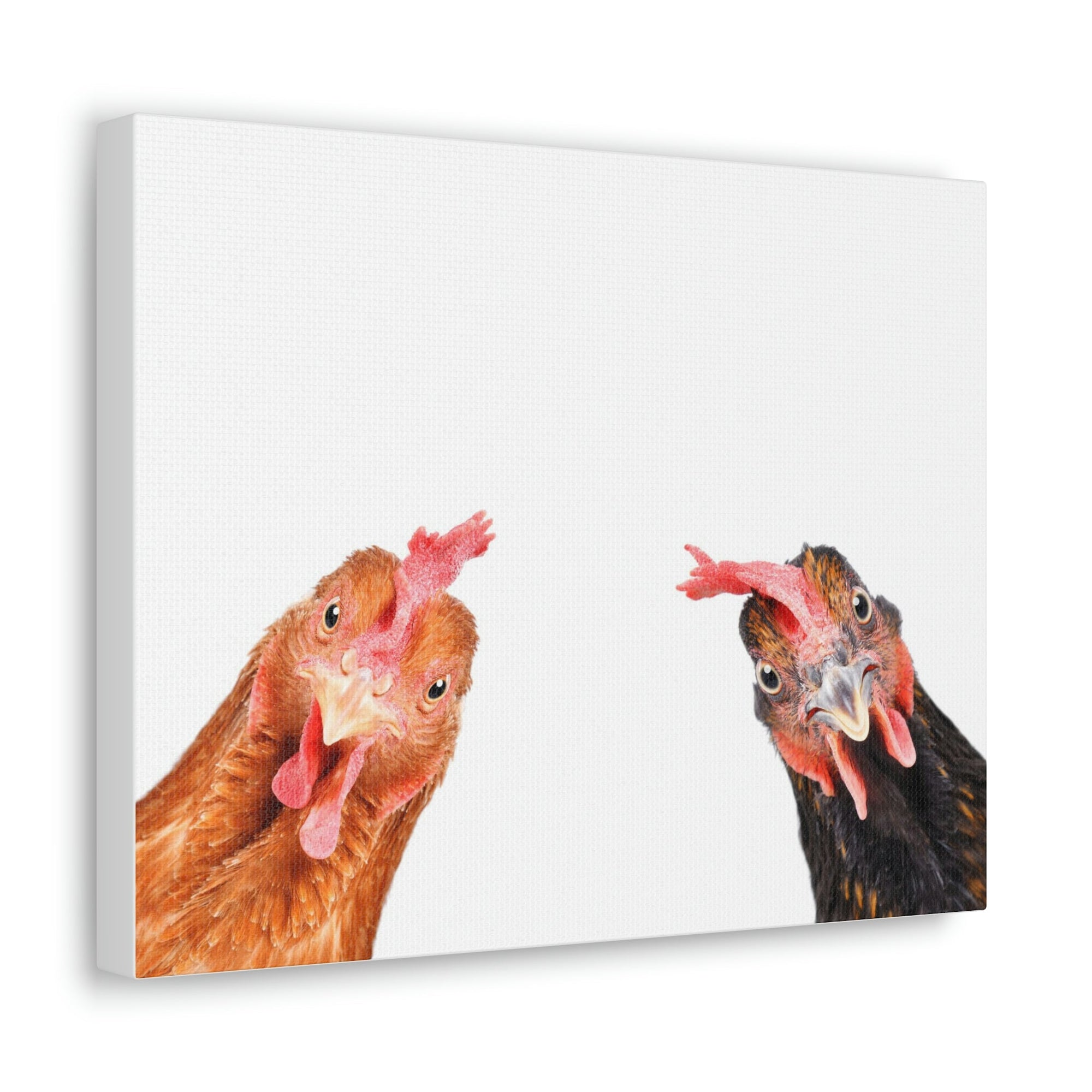 Funny Rooster Silly Rooster Couple Wall Art Ready to Hang Unframed-Express Your Love Gifts