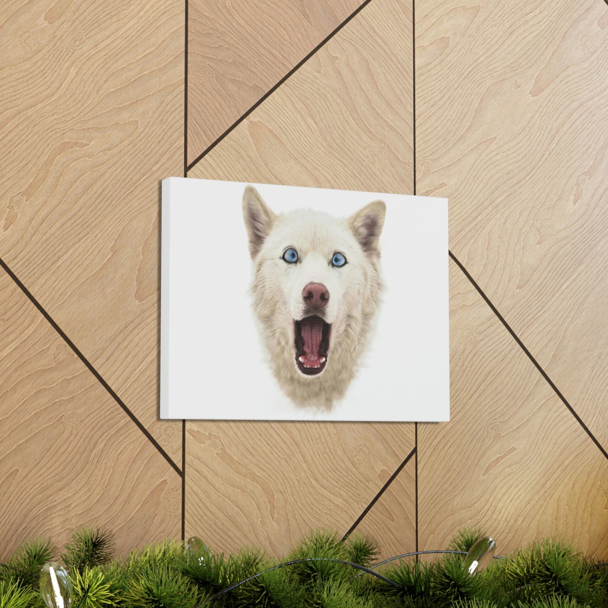 Funny Siberian Husky Silly Siberian Husky Inside Wall Art Ready to Hang Unframed-Express Your Love Gifts