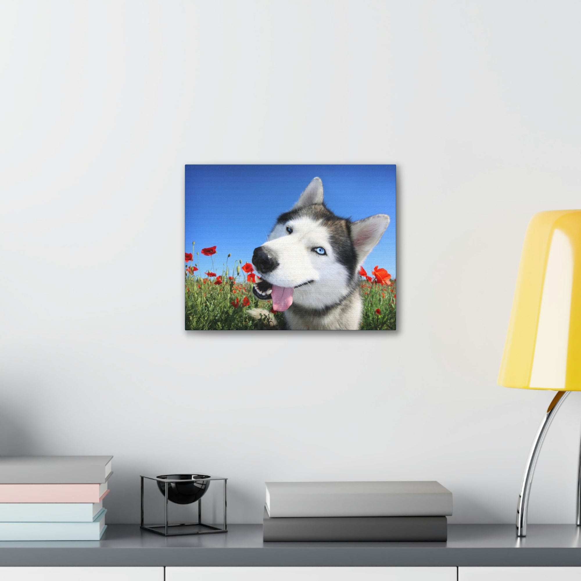 Funny Siberian Husky Silly Siberian Husky Outside Wall Art Ready to Hang Unframed-Express Your Love Gifts