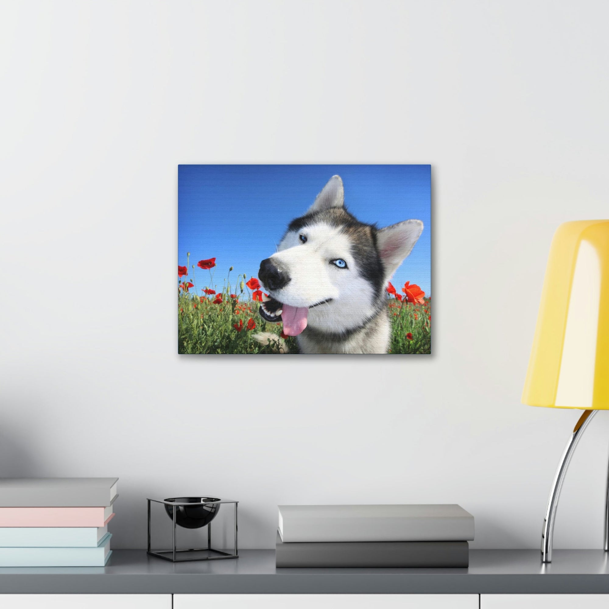 Funny Siberian Husky Silly Siberian Husky Outside Wall Art Ready to Hang Unframed-Express Your Love Gifts