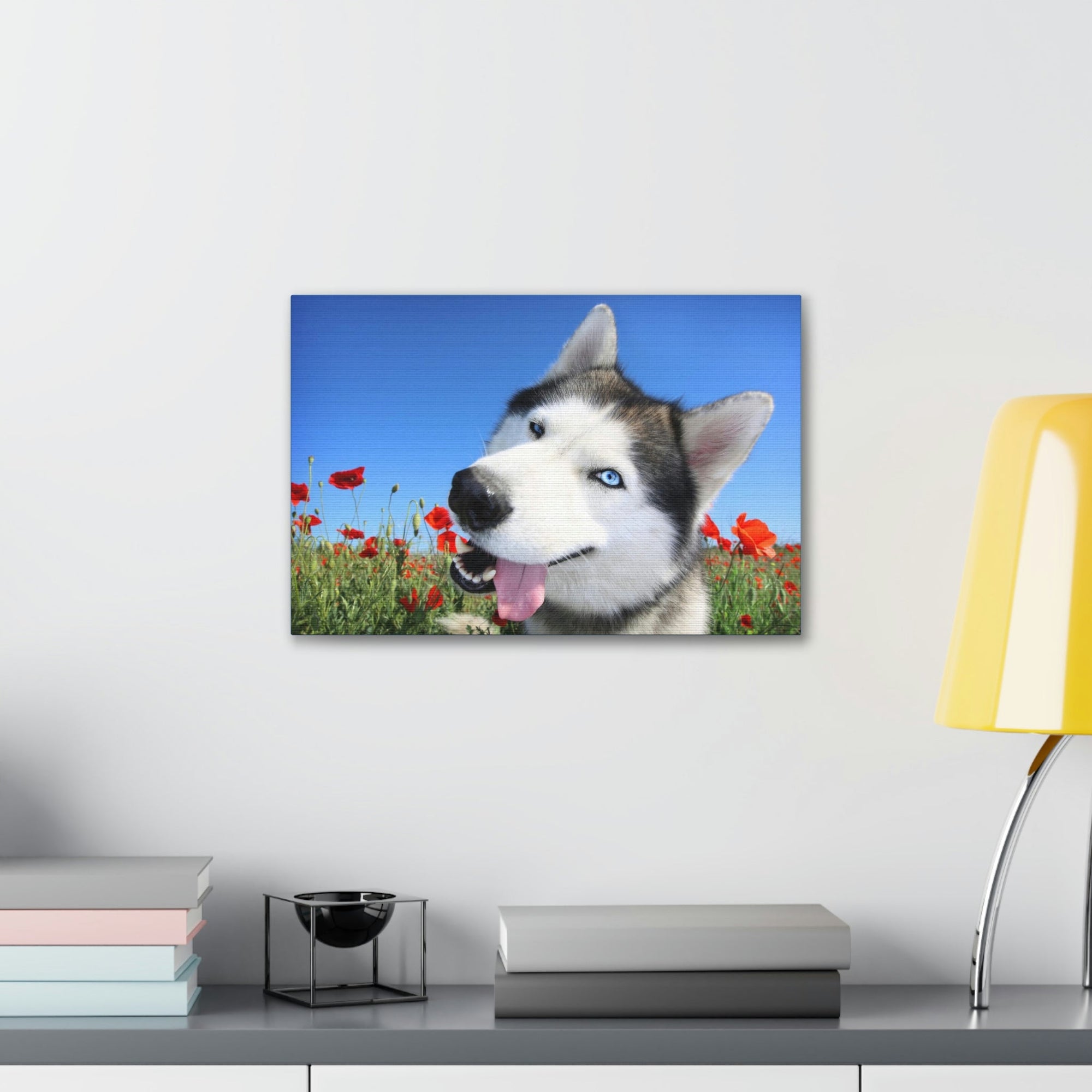 Funny Siberian Husky Silly Siberian Husky Outside Wall Art Ready to Hang Unframed-Express Your Love Gifts