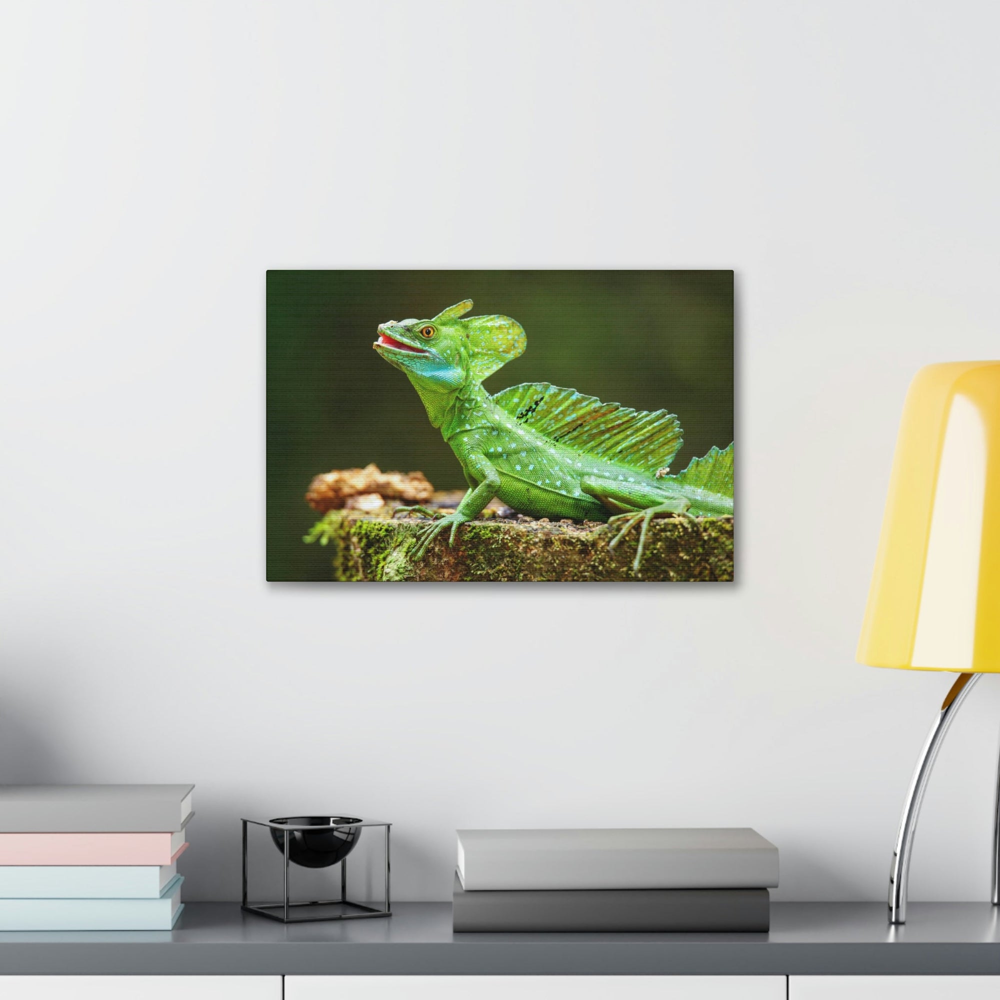 Funny Smiling Basilisk Outside Wall Art Ready to Hang Unframed-Express Your Love Gifts