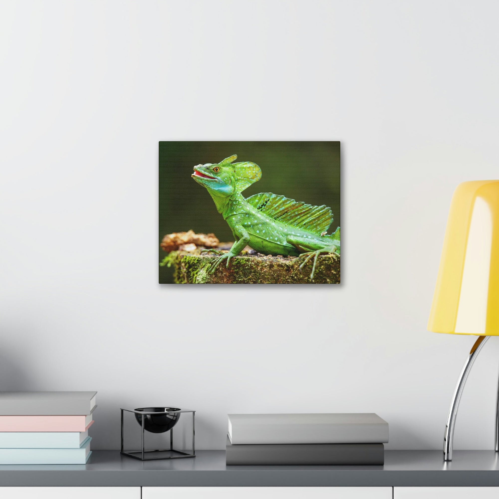 Funny Smiling Basilisk Outside Wall Art Ready to Hang Unframed-Express Your Love Gifts