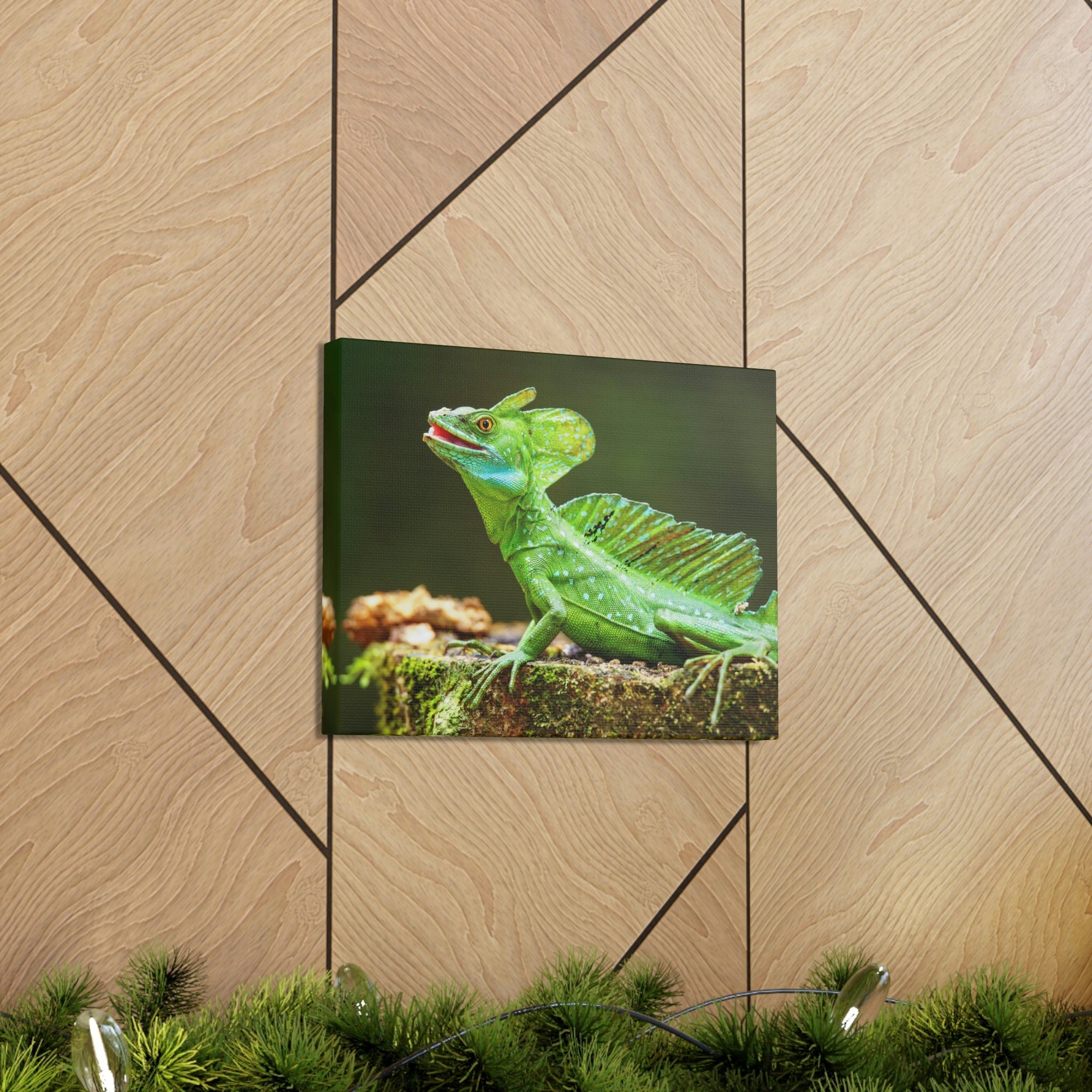 Funny Smiling Basilisk Outside Wall Art Ready to Hang Unframed-Express Your Love Gifts