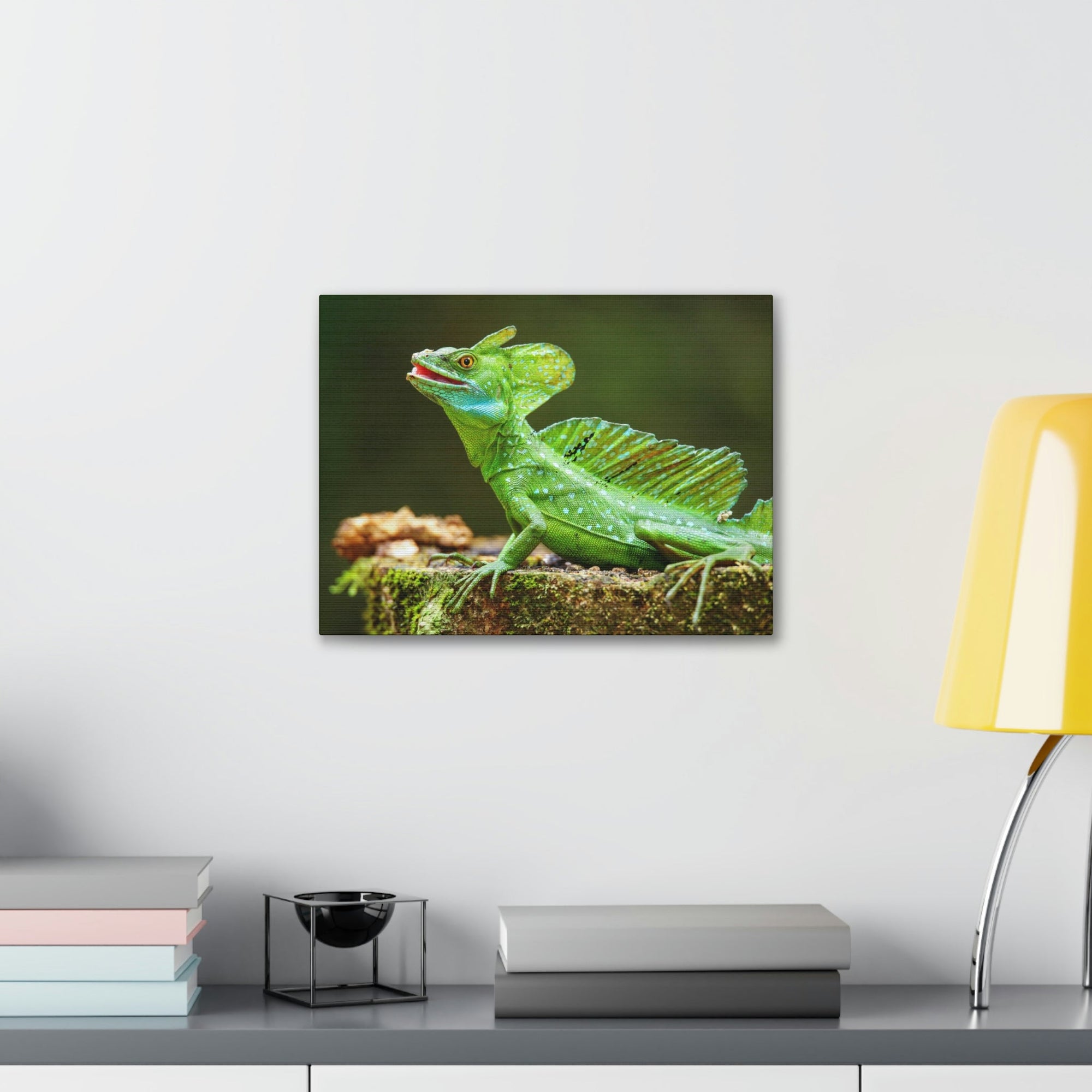 Funny Smiling Basilisk Outside Wall Art Ready to Hang Unframed-Express Your Love Gifts