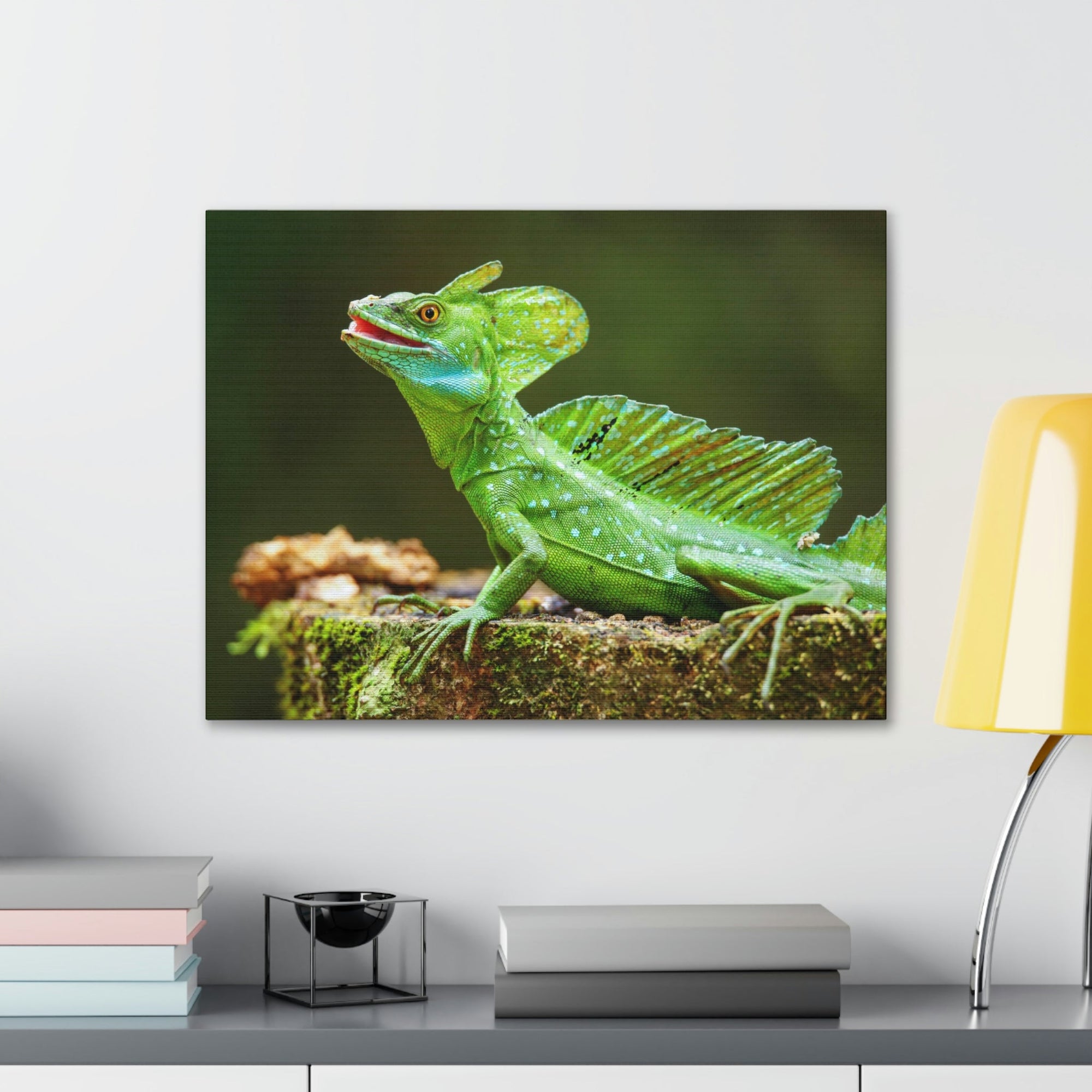 Funny Smiling Basilisk Outside Wall Art Ready to Hang Unframed-Express Your Love Gifts