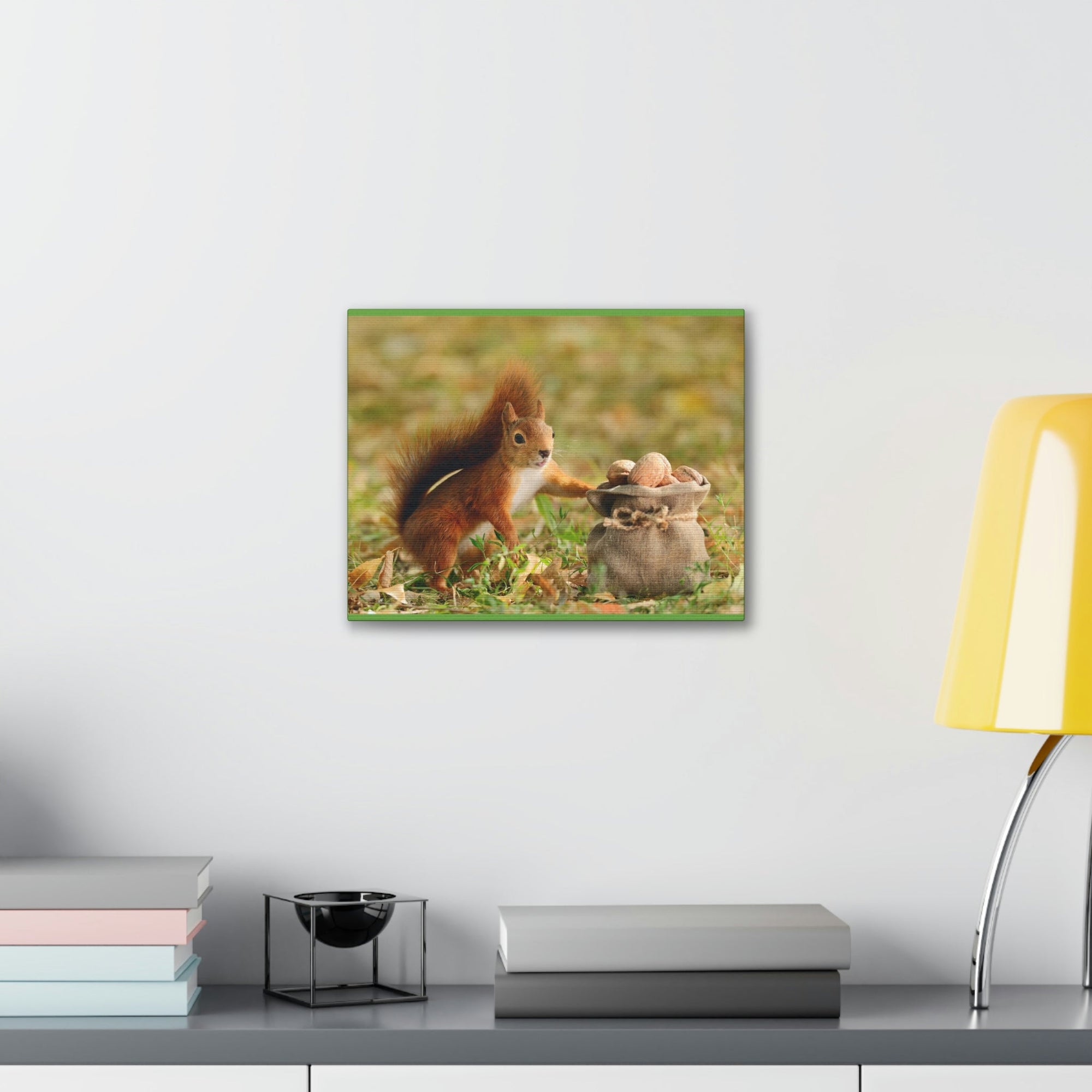 Funny Squirrel Silly Squirrel Outside Wall Art Ready to Hang Unframed-Express Your Love Gifts