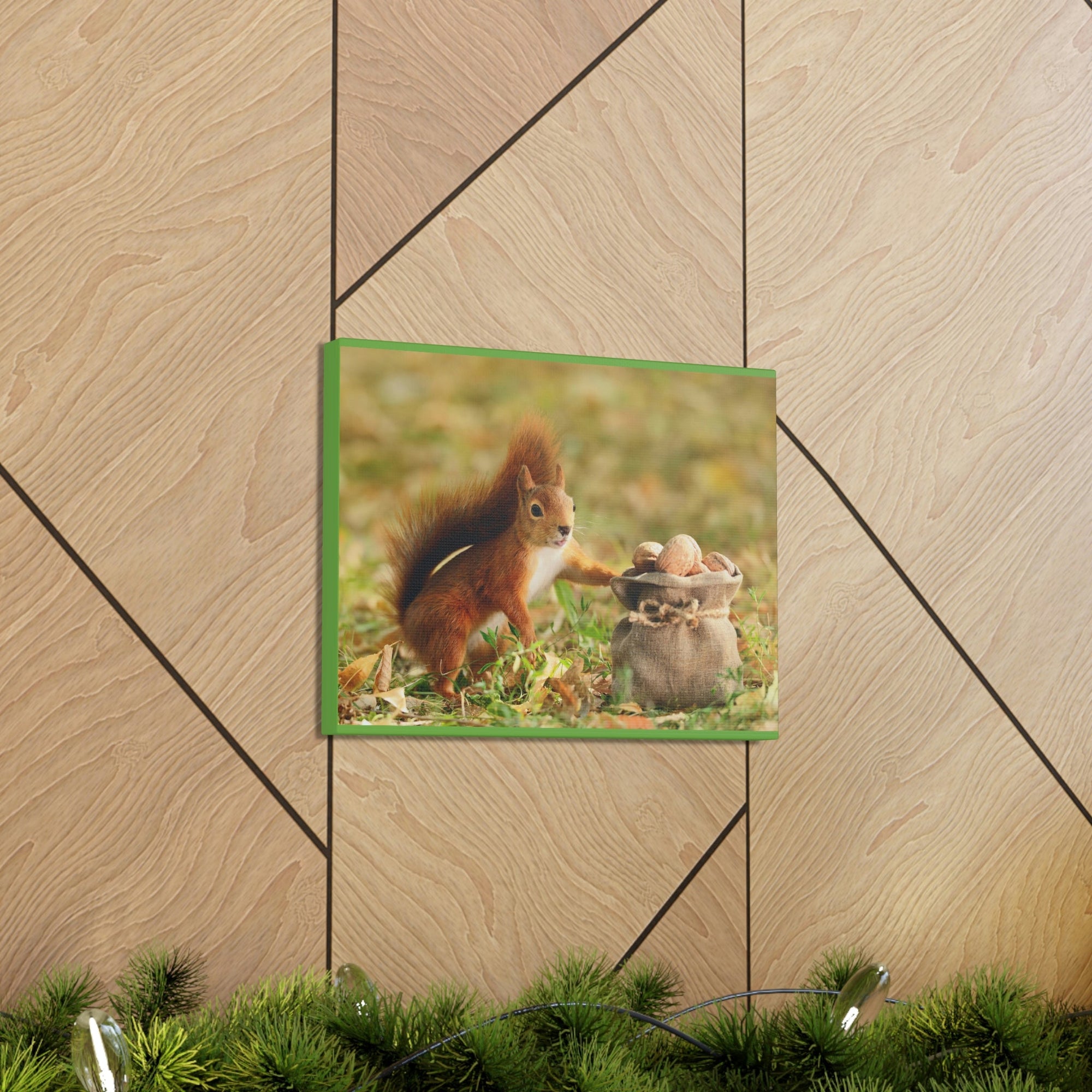 Funny Squirrel Silly Squirrel Outside Wall Art Ready to Hang Unframed-Express Your Love Gifts