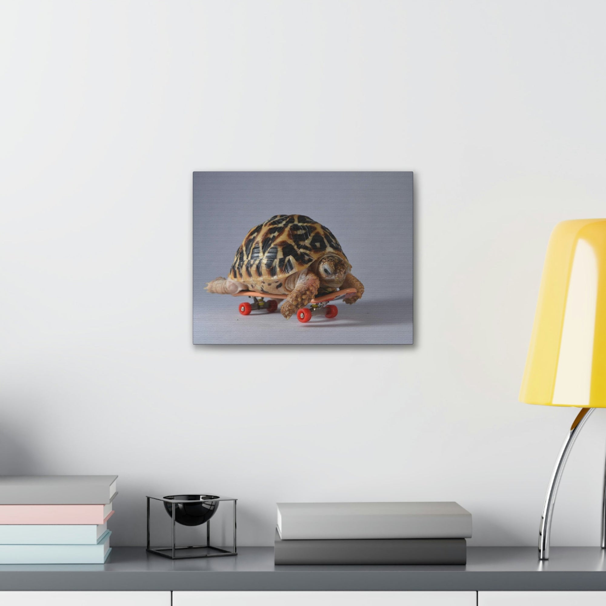 Funny Tortoise Silly Tortoise Inside Wall Art Ready to Hang Unframed-Express Your Love Gifts