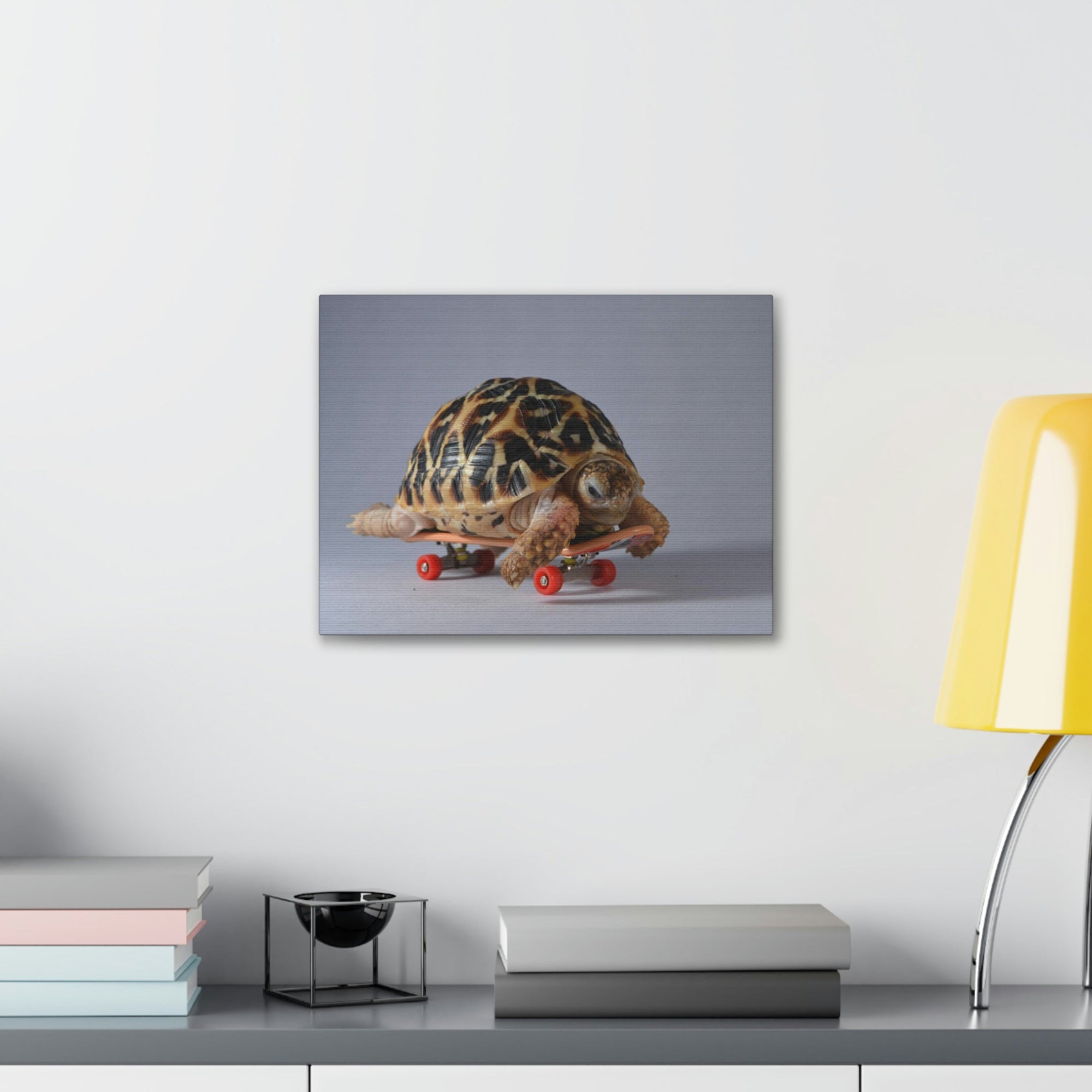 Funny Tortoise Silly Tortoise Inside Wall Art Ready to Hang Unframed-Express Your Love Gifts