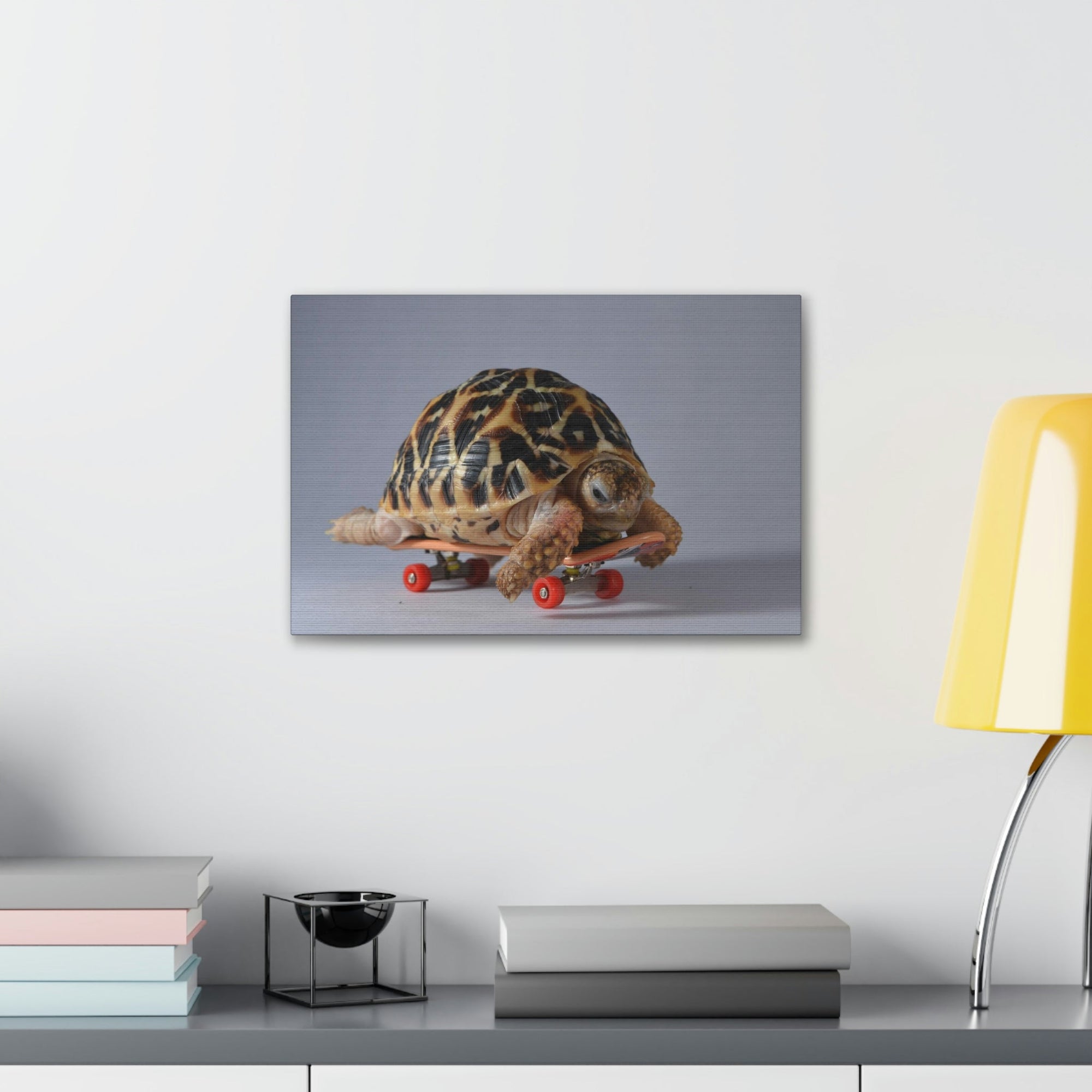 Funny Tortoise Silly Tortoise Inside Wall Art Ready to Hang Unframed-Express Your Love Gifts