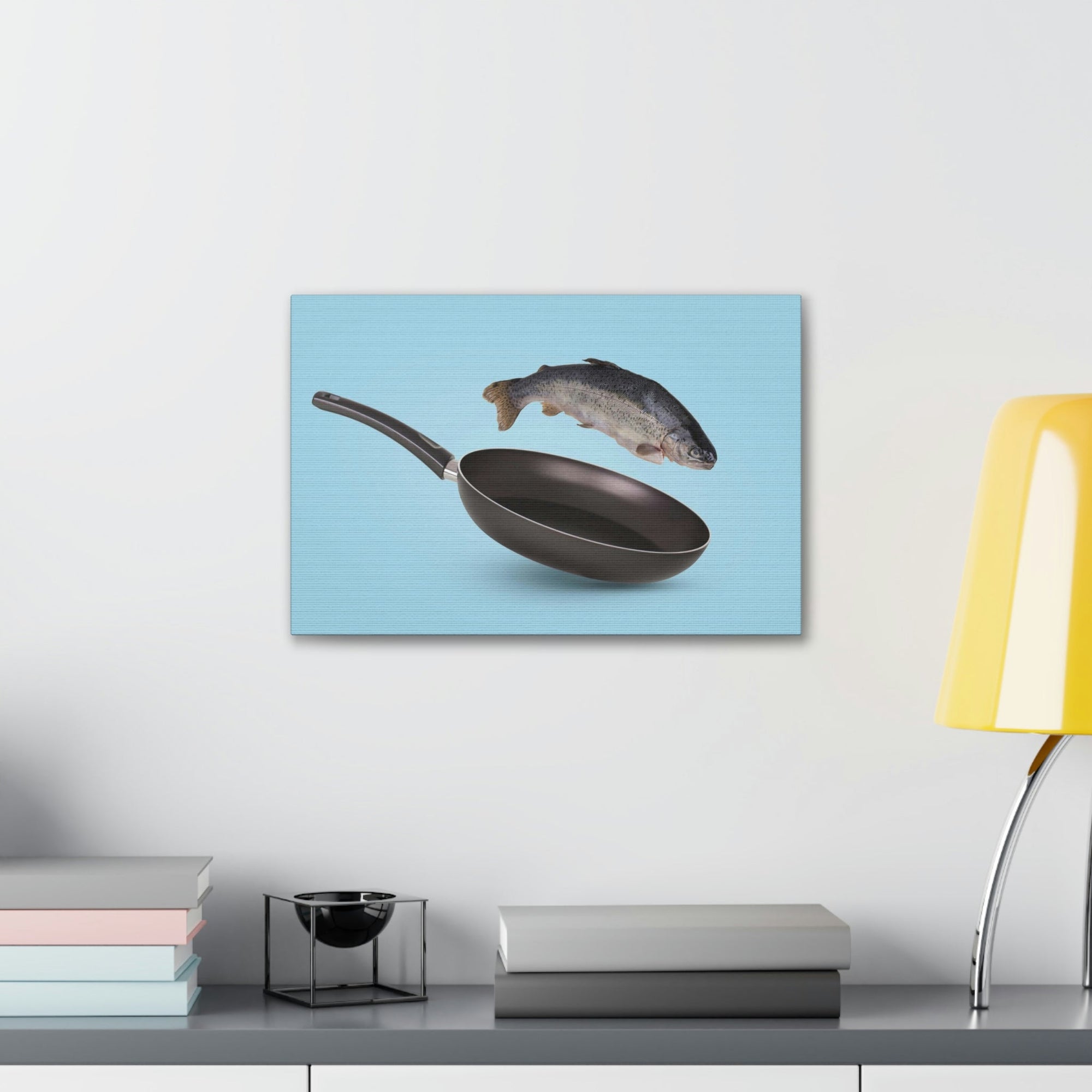 Funny Trout Silly Trout Inside Wall Art Ready to Hang Unframed-Express Your Love Gifts