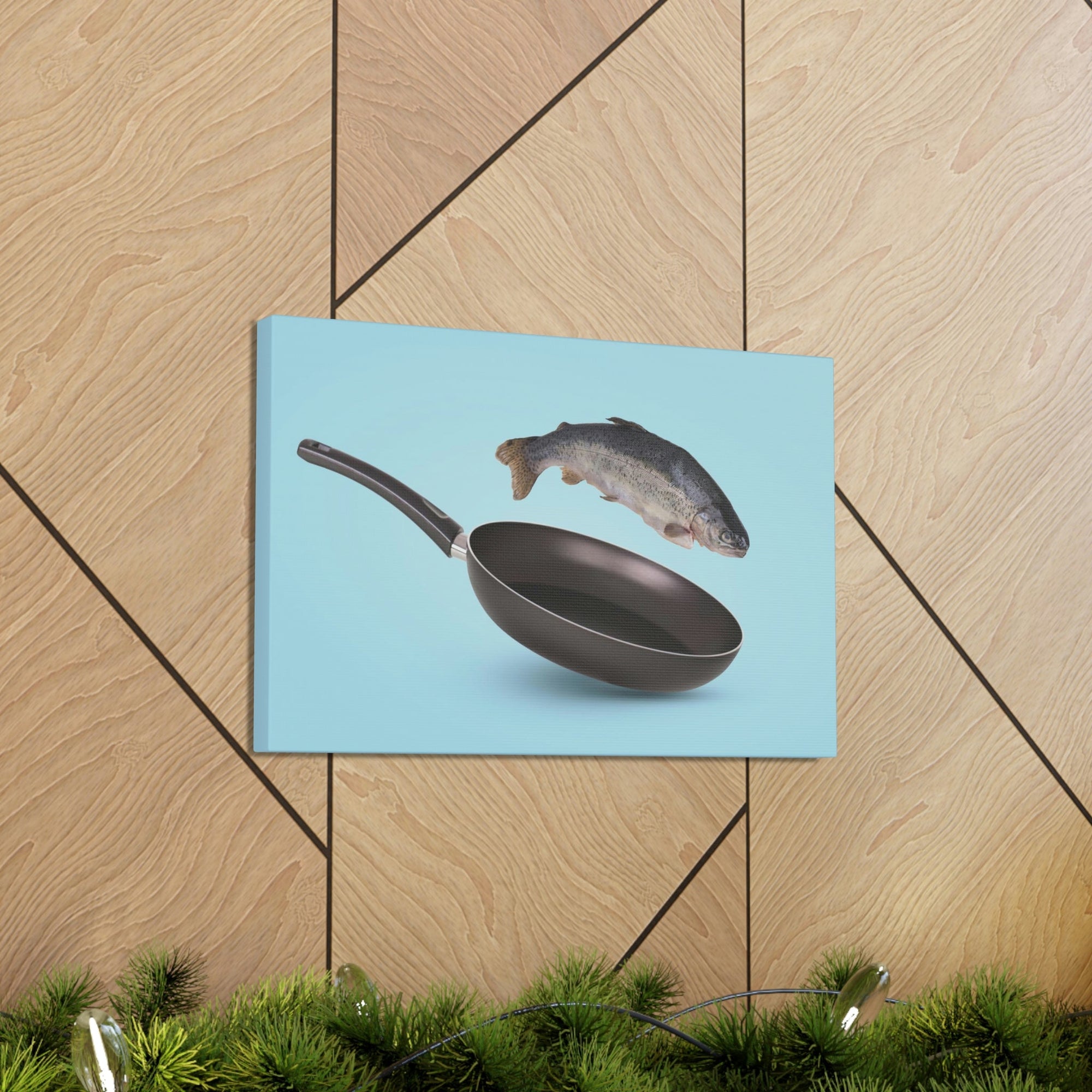 Funny Trout Silly Trout Inside Wall Art Ready to Hang Unframed-Express Your Love Gifts