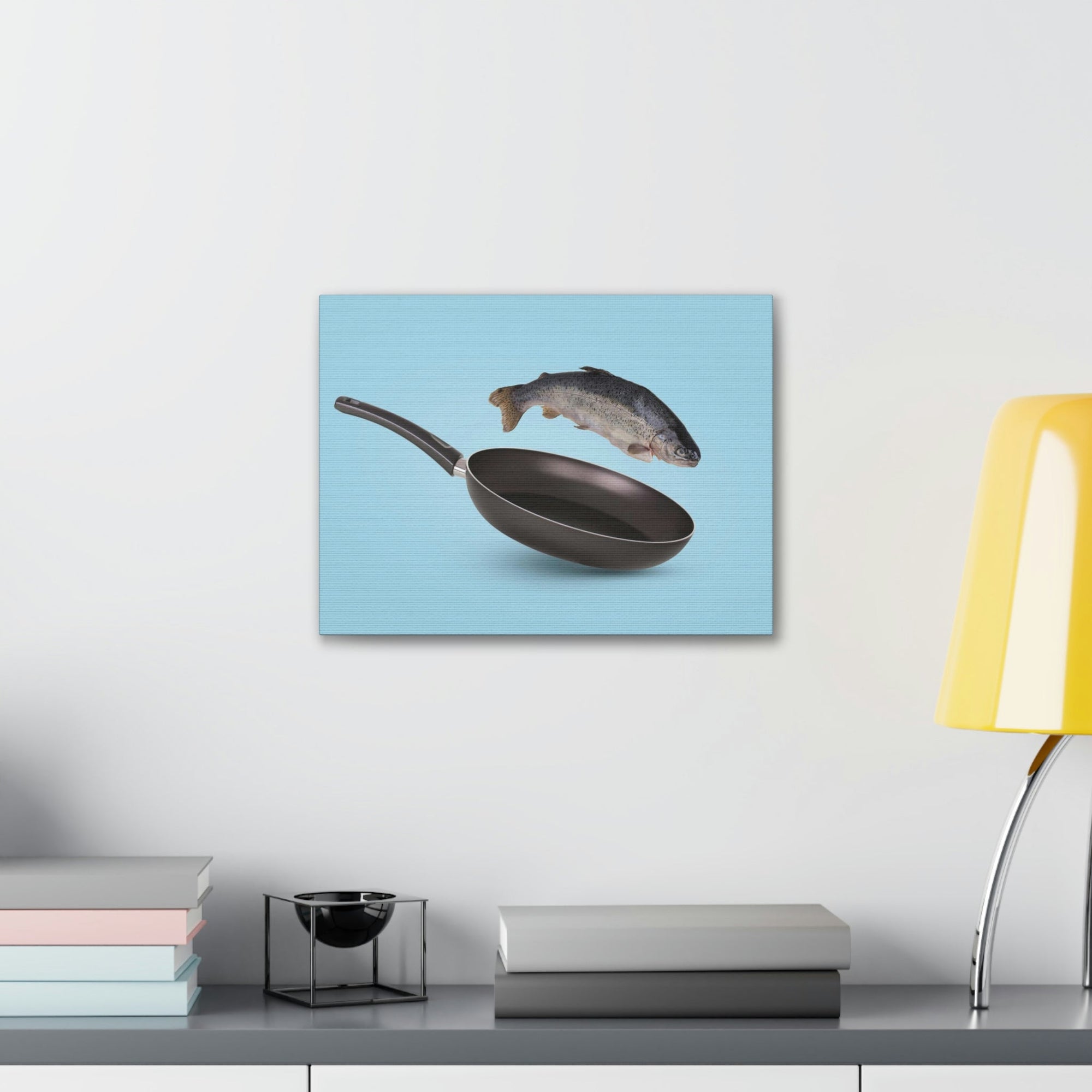 Funny Trout Silly Trout Inside Wall Art Ready to Hang Unframed-Express Your Love Gifts