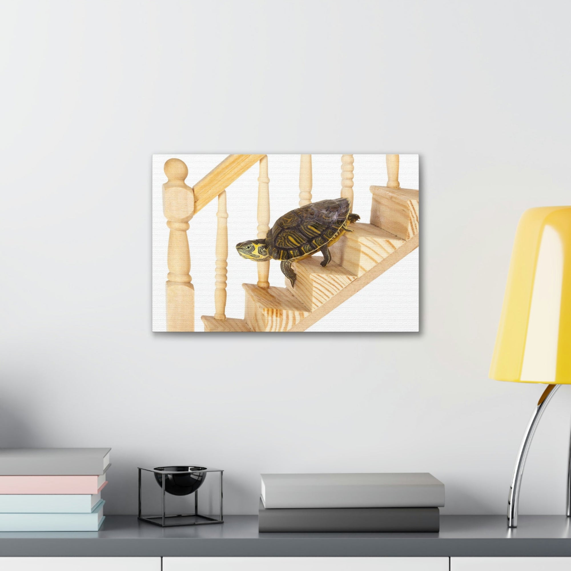 Funny Turtle Silly Turtle Inside Wall Art Ready to Hang Unframed-Express Your Love Gifts