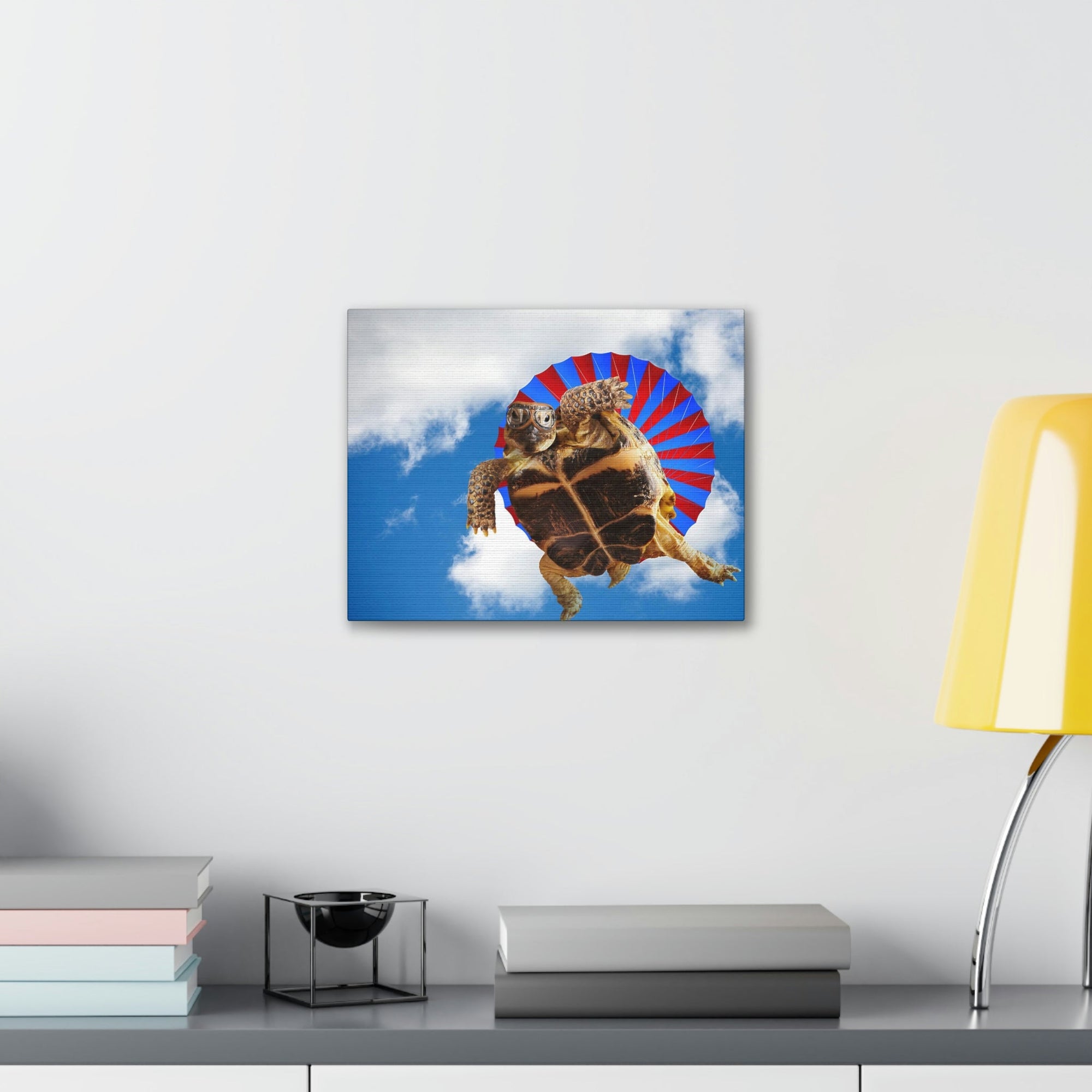 Funny Turtle Silly Turtle Outside Wall Art Ready to Hang Unframed-Express Your Love Gifts