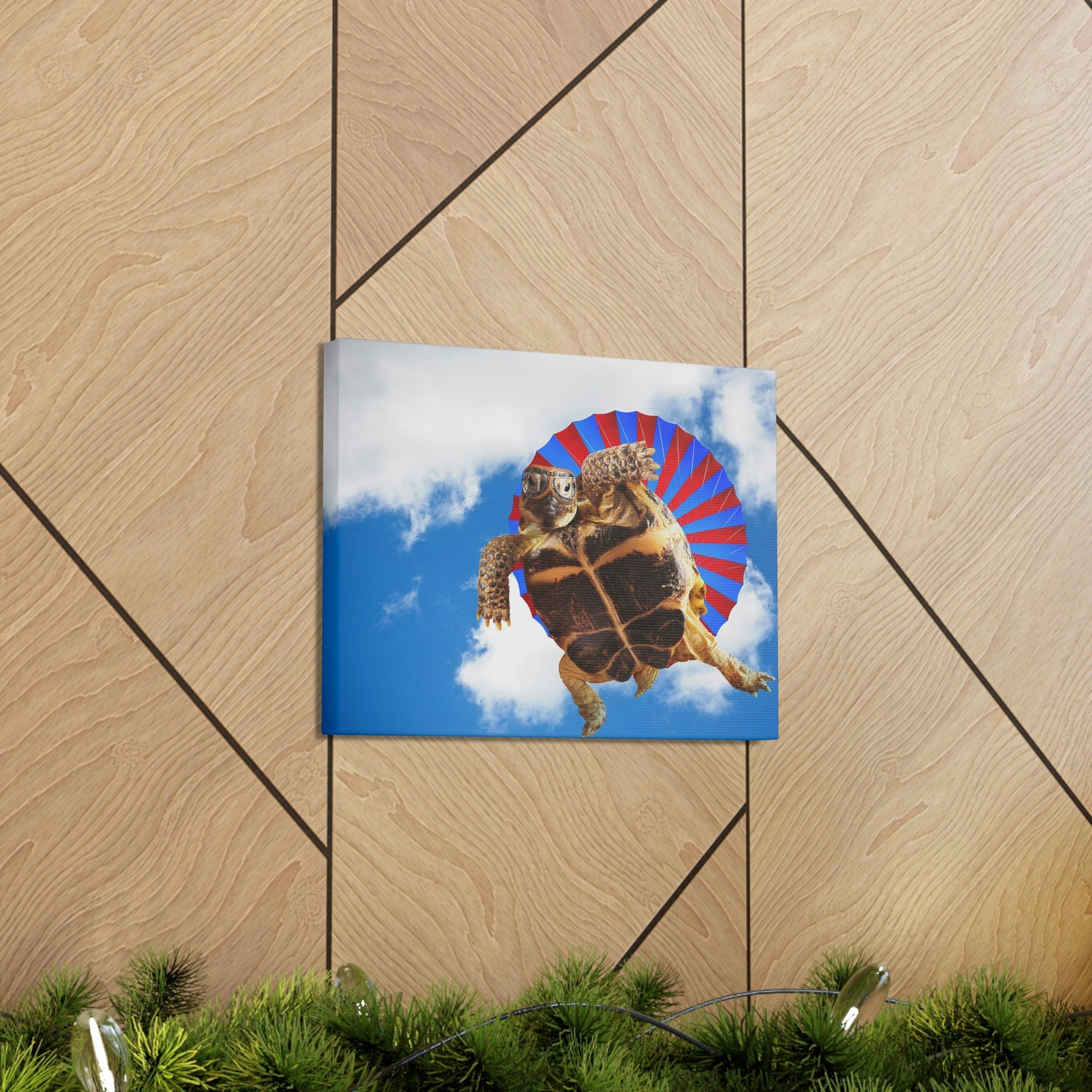 Funny Turtle Silly Turtle Outside Wall Art Ready to Hang Unframed-Express Your Love Gifts